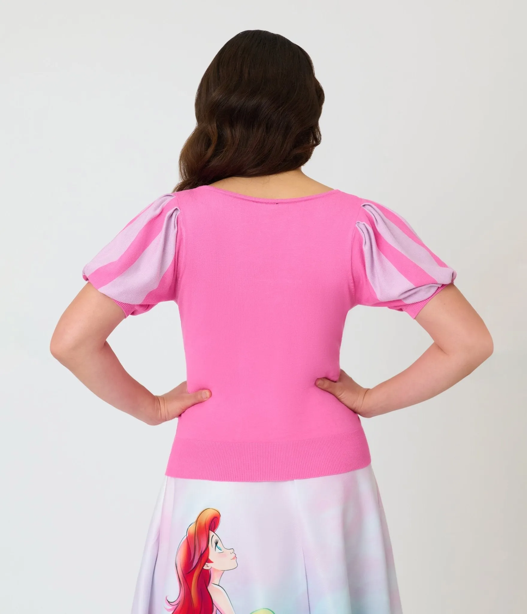 Disney Princess Collection by Unique Vintage Pale Pink Short Sleeve Sweater sold by Unique Vintage product image thumbnail 2