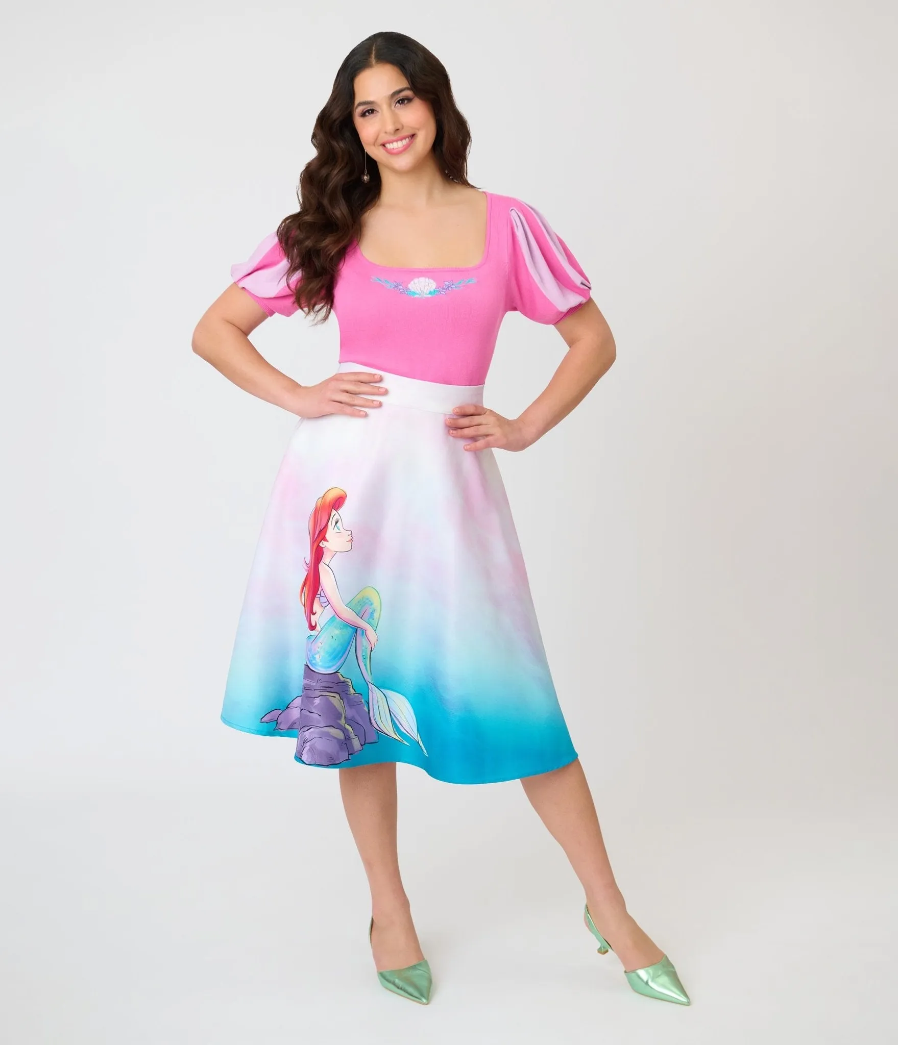 Disney Princess Collection by Unique Vintage Pale Pink Short Sleeve Sweater sold by Unique Vintage product image thumbnail 4