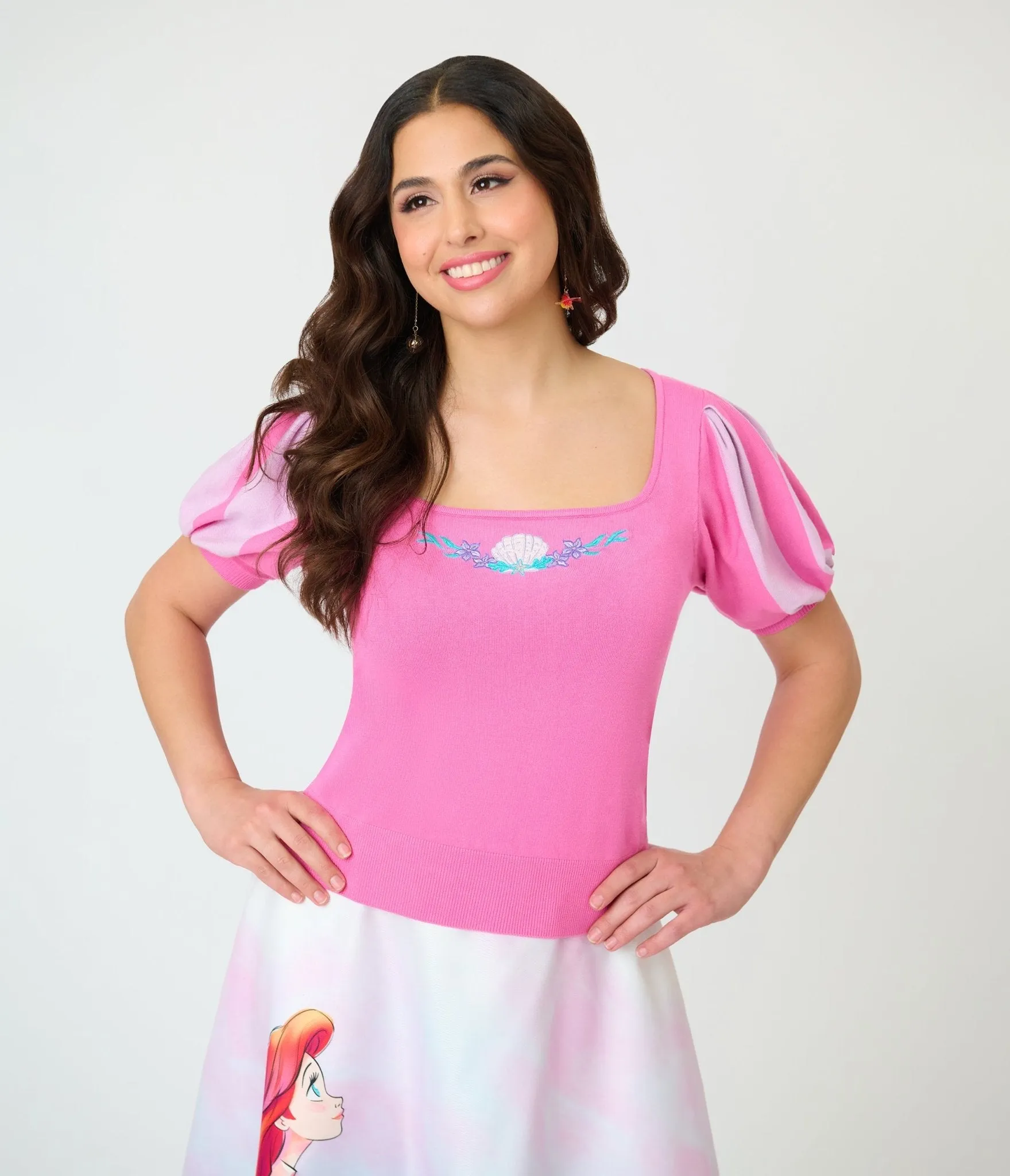 Disney Princess Collection by Unique Vintage Pale Pink Short Sleeve Sweater sold by Unique Vintage product image thumbnail 3