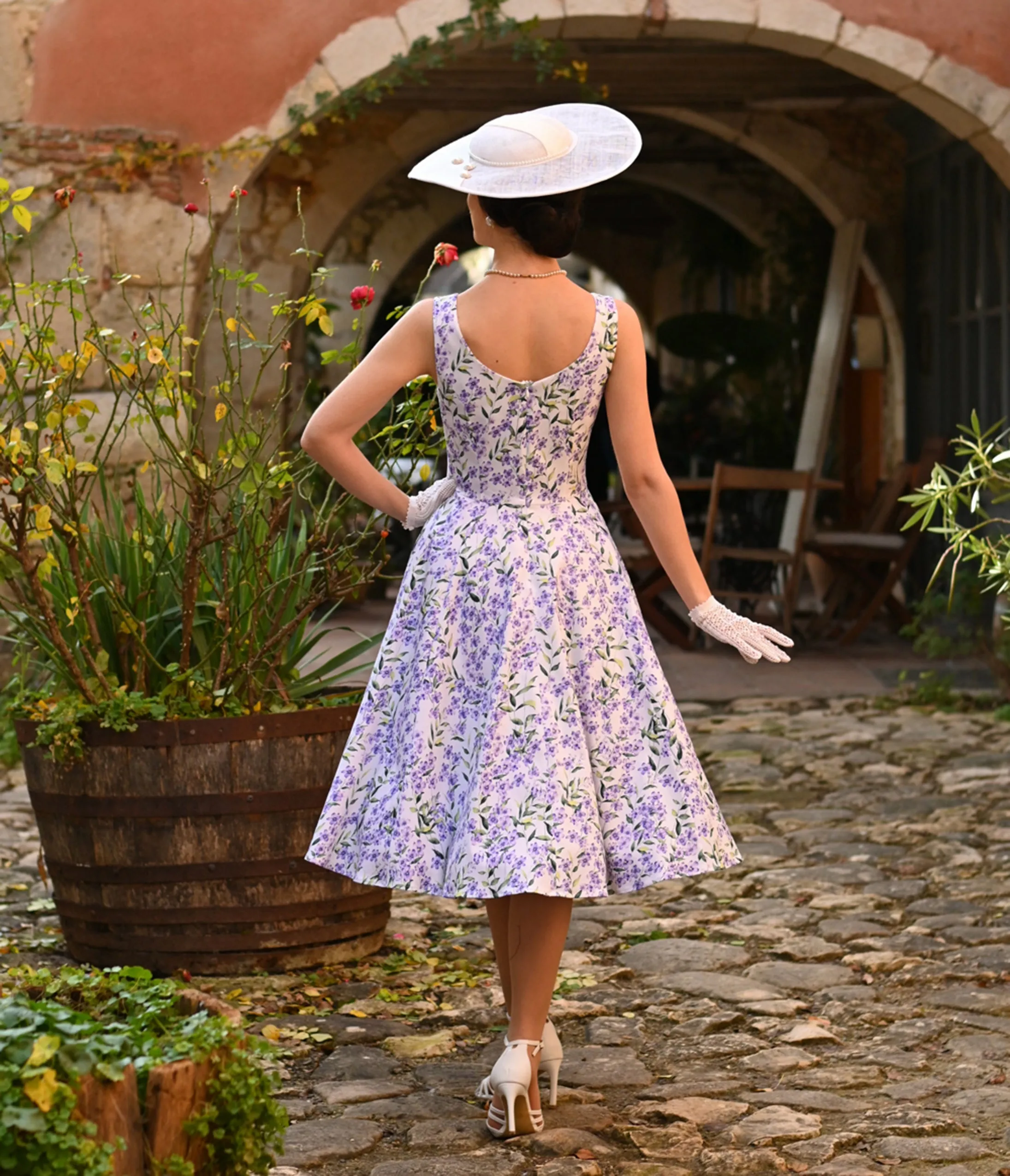 Lilac Meadow Swing Dress sold by Unique Vintage product image thumbnail 2
