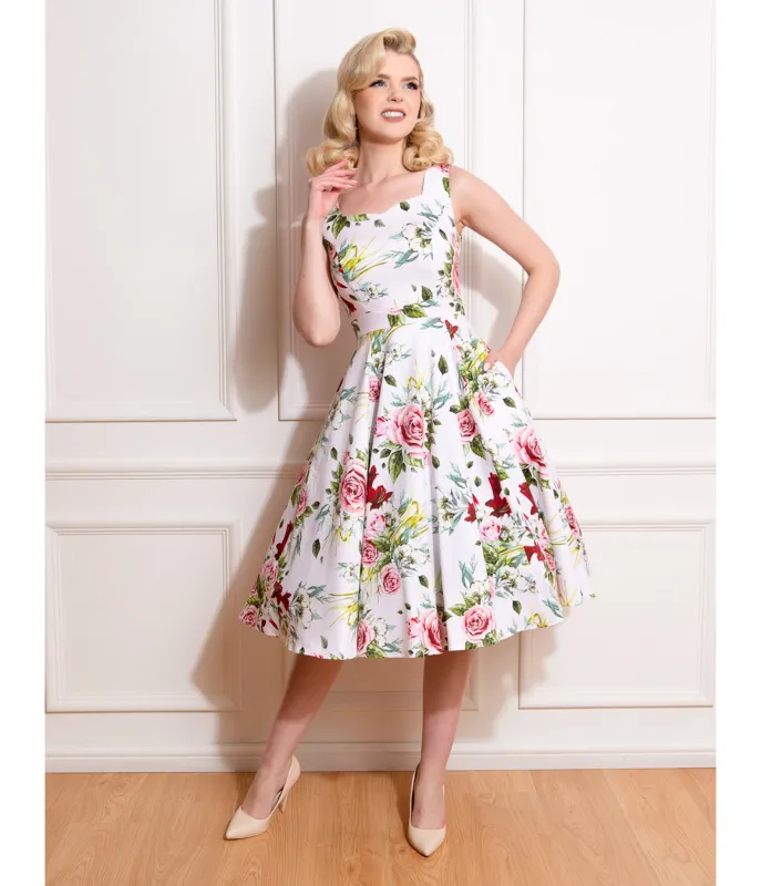 Floral Print Carole Swing Dress made by Unique Vintage
