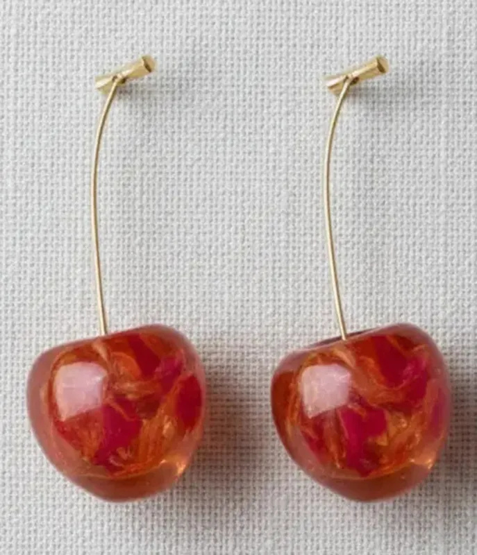 Sweet Sunrise Cherry Earrings made by Unique Vintage