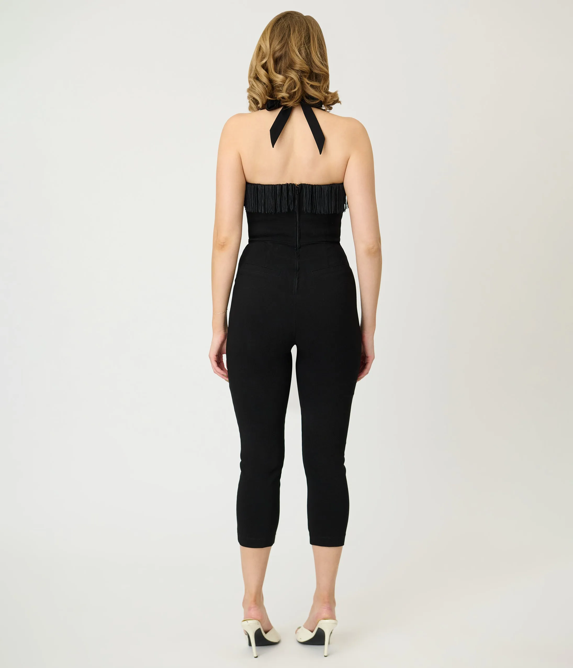 Unique Vintage Black & White Western Maines Jumpsuit sold by Unique Vintage product image thumbnail 2