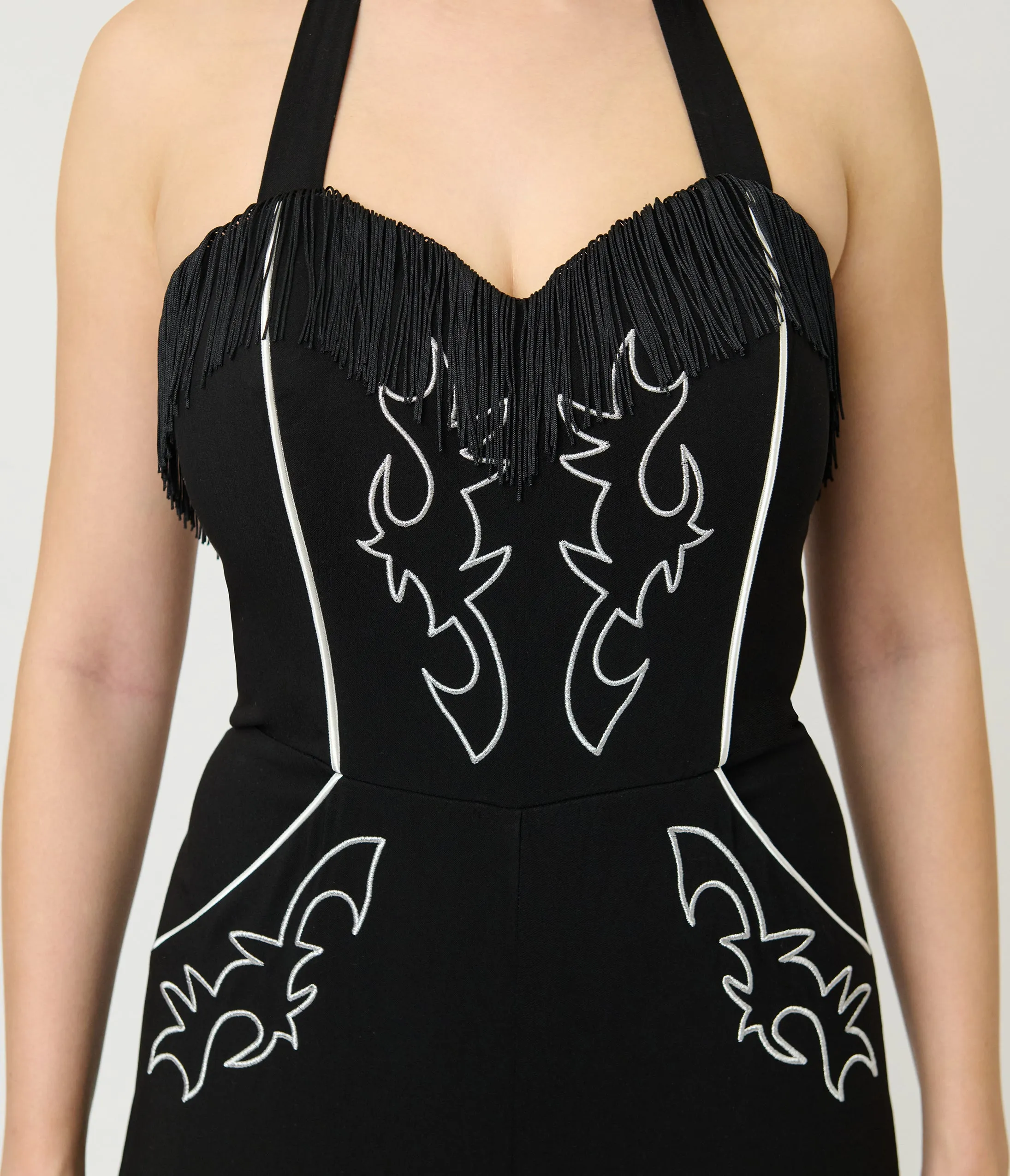 Unique Vintage Black & White Western Maines Jumpsuit sold by Unique Vintage product image thumbnail 4