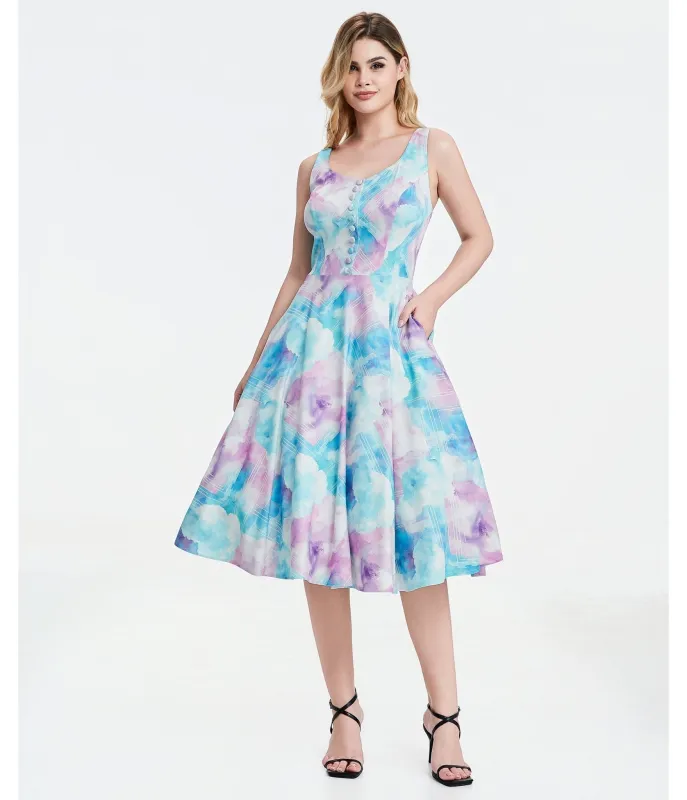 Cotton Candy Skies Heidi Dress made by Unique Vintage