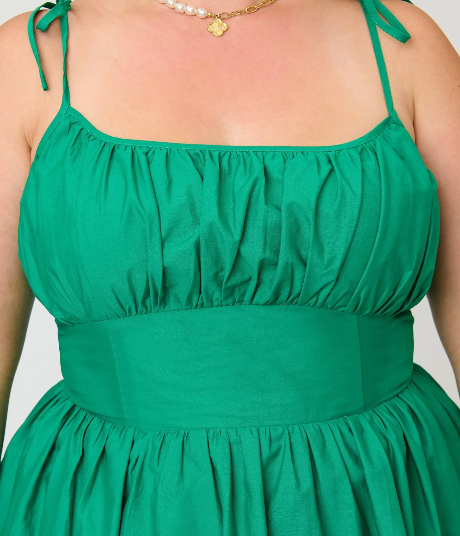 Unique Vintage Plus Size Green Sleeveless Cotton Swing Dress sold by Unique Vintage product image thumbnail 5