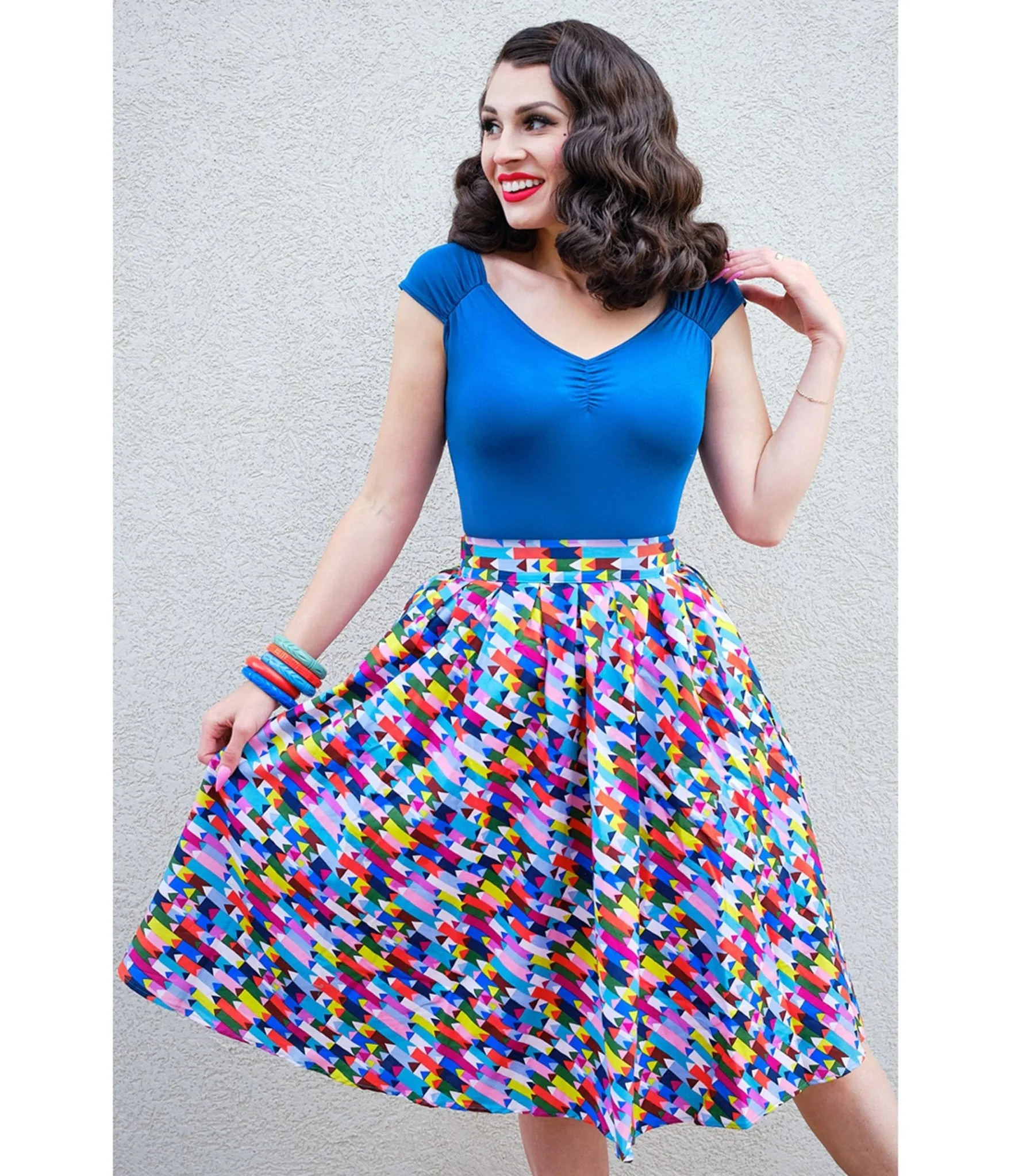 Retrolicious Blue Isabel Top sold by Unique Vintage product image thumbnail 3