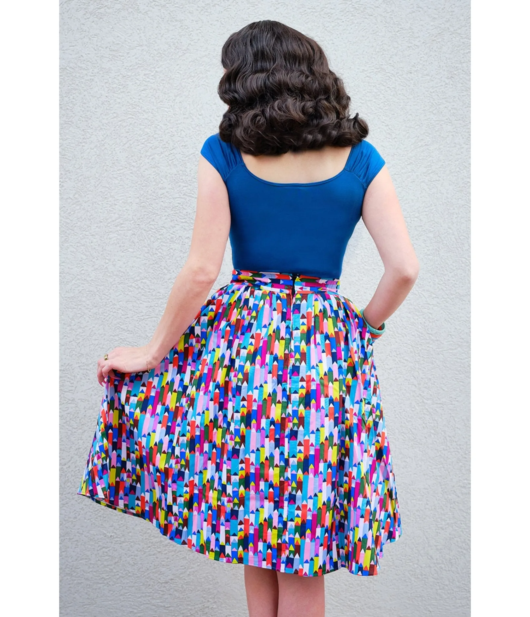 Retrolicious Blue Isabel Top sold by Unique Vintage product image thumbnail 2