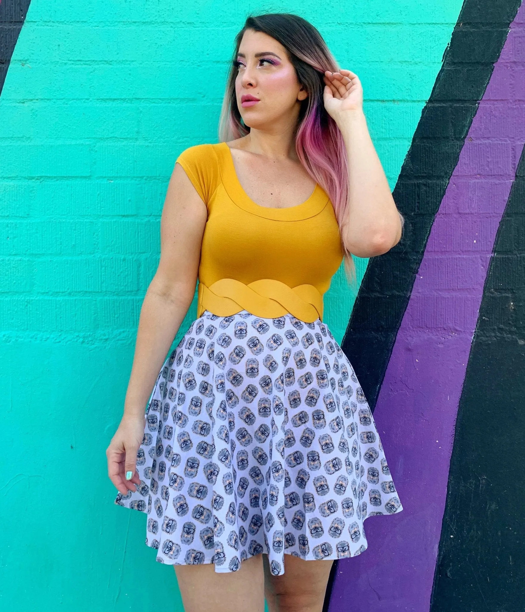 Retrolicious Mustard Retro Boat Neck Knit Top sold by Unique Vintage product image thumbnail 2