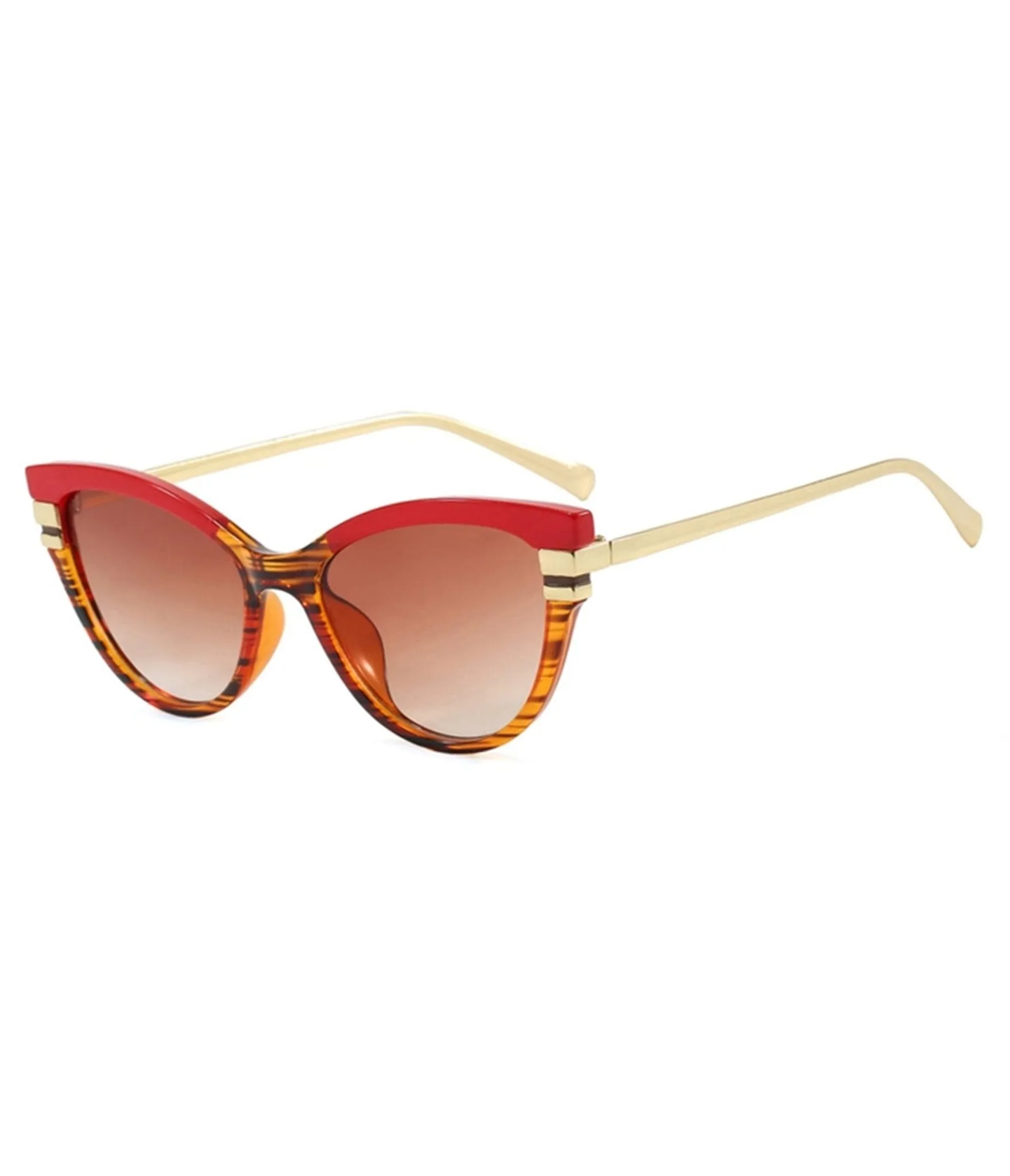 Brown & Red Cat Eye Sunglasses sold by Unique Vintage