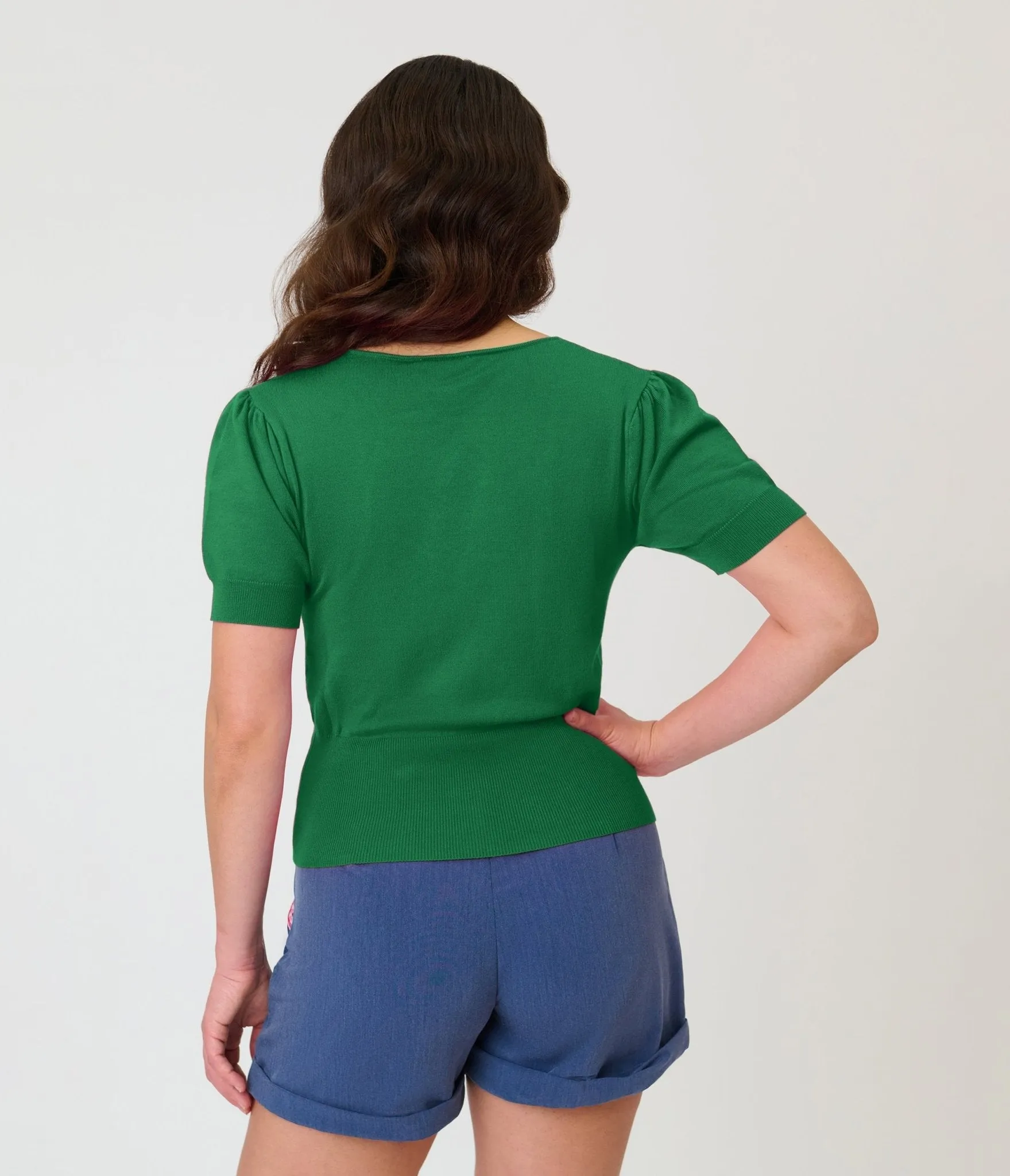 Unique Vintage Green Short Sleeve Sweater sold by Unique Vintage product image thumbnail 2