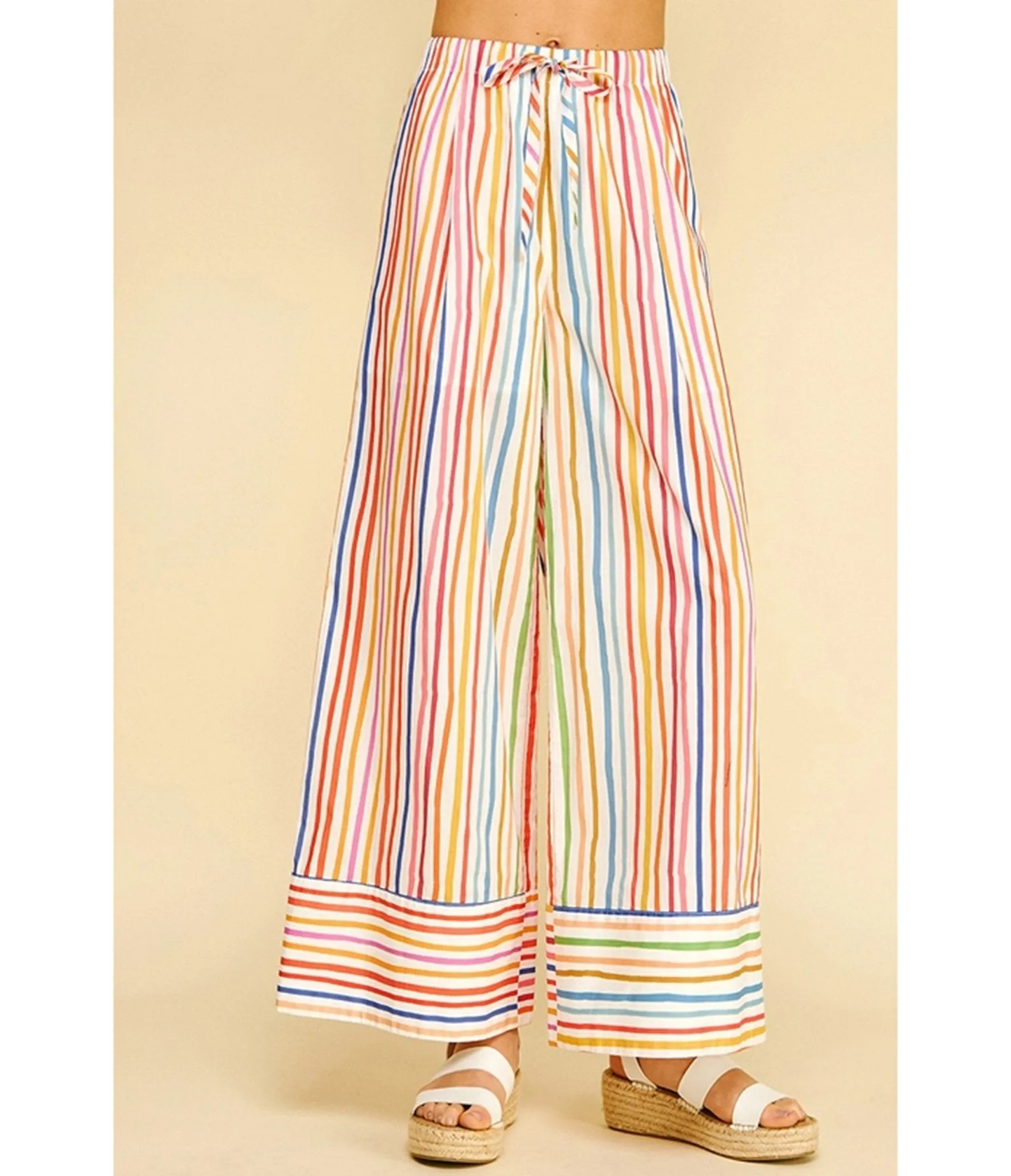 Rainbow Stripe Wide Leg Pants sold by Unique Vintage product image thumbnail 2