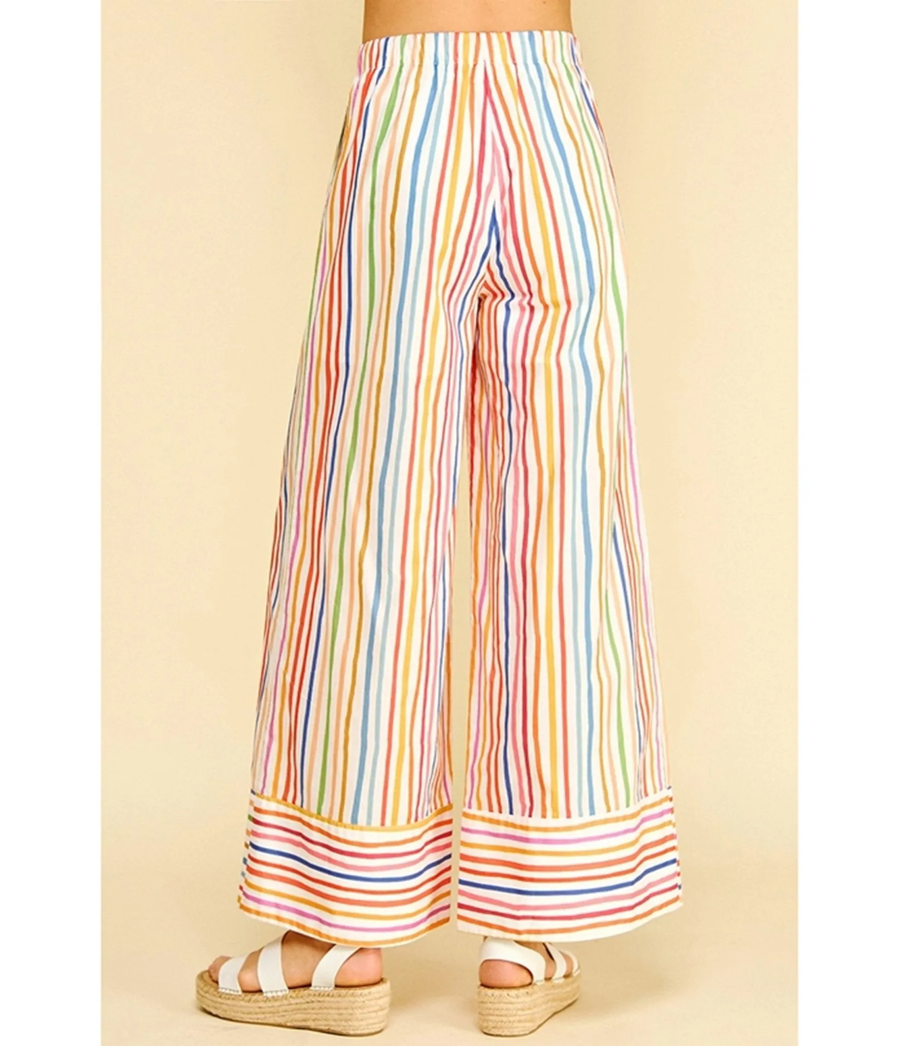 Rainbow Stripe Wide Leg Pants sold by Unique Vintage product image thumbnail 3