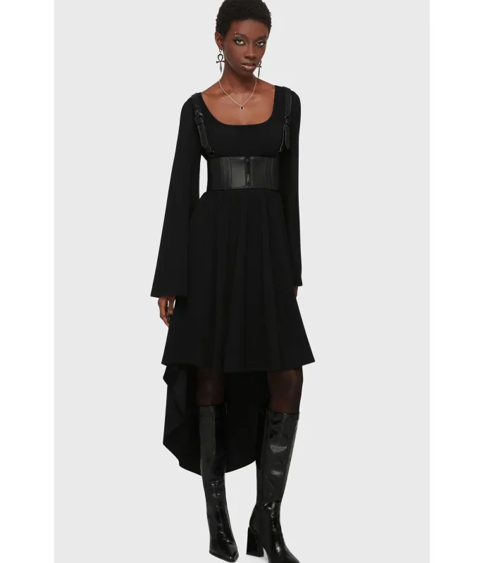 Kill Star Black Eye Of Eris Hi-Low Dress made by Killstar