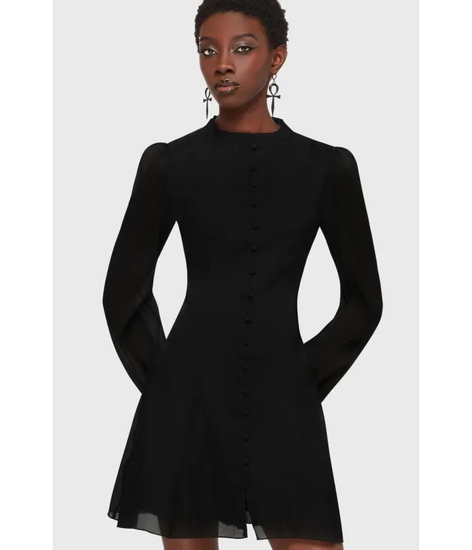 Kill Star Black Liora Wrath Mini Dress made by Killstar