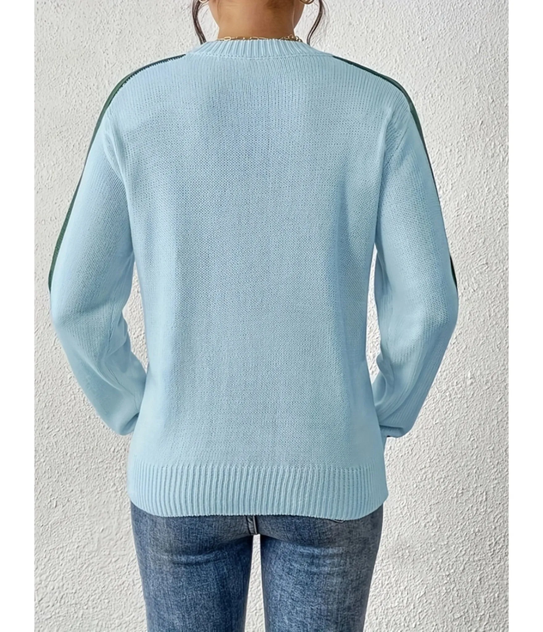 Blue Rainbow Sleeve Sweater sold by Unique Vintage product image thumbnail 2