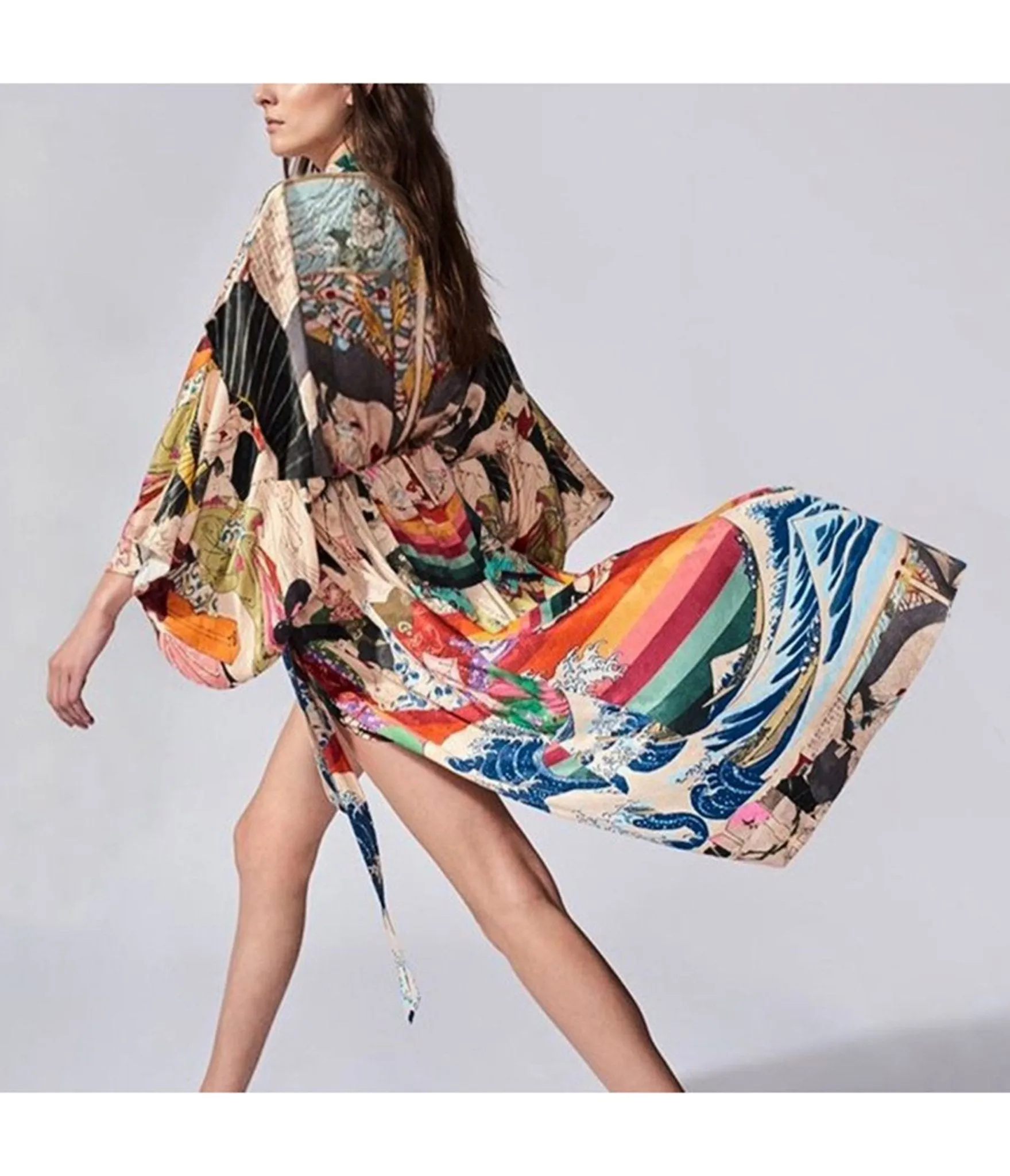 Bohemian Printed Resort Kimono sold by Unique Vintage product image thumbnail 2