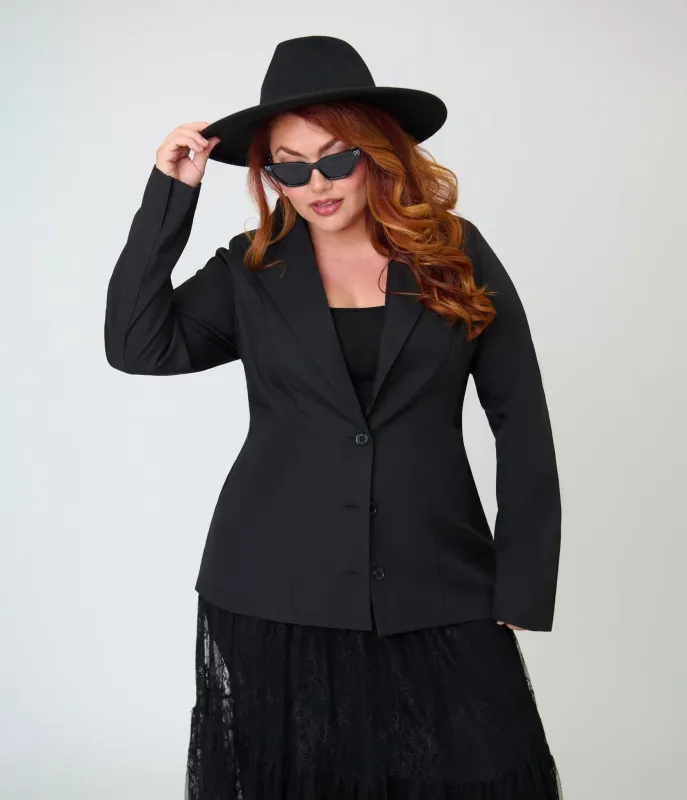 Kill Star Plus Size Black Oblivienne Jacket made by Killstar