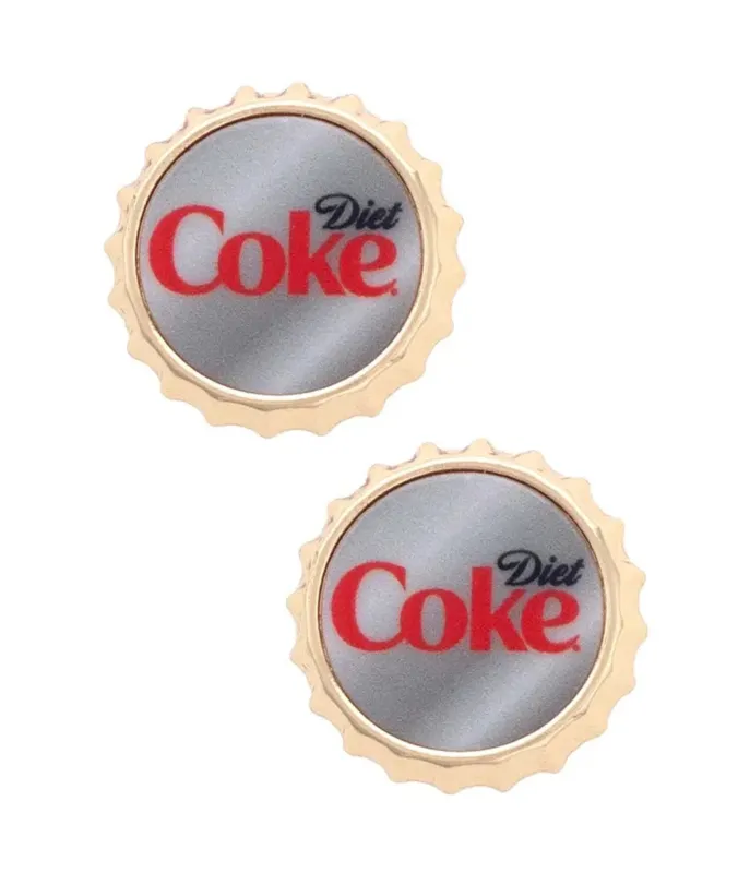 Diet Coke Bottle Cap Earrings made by Unique Vintage