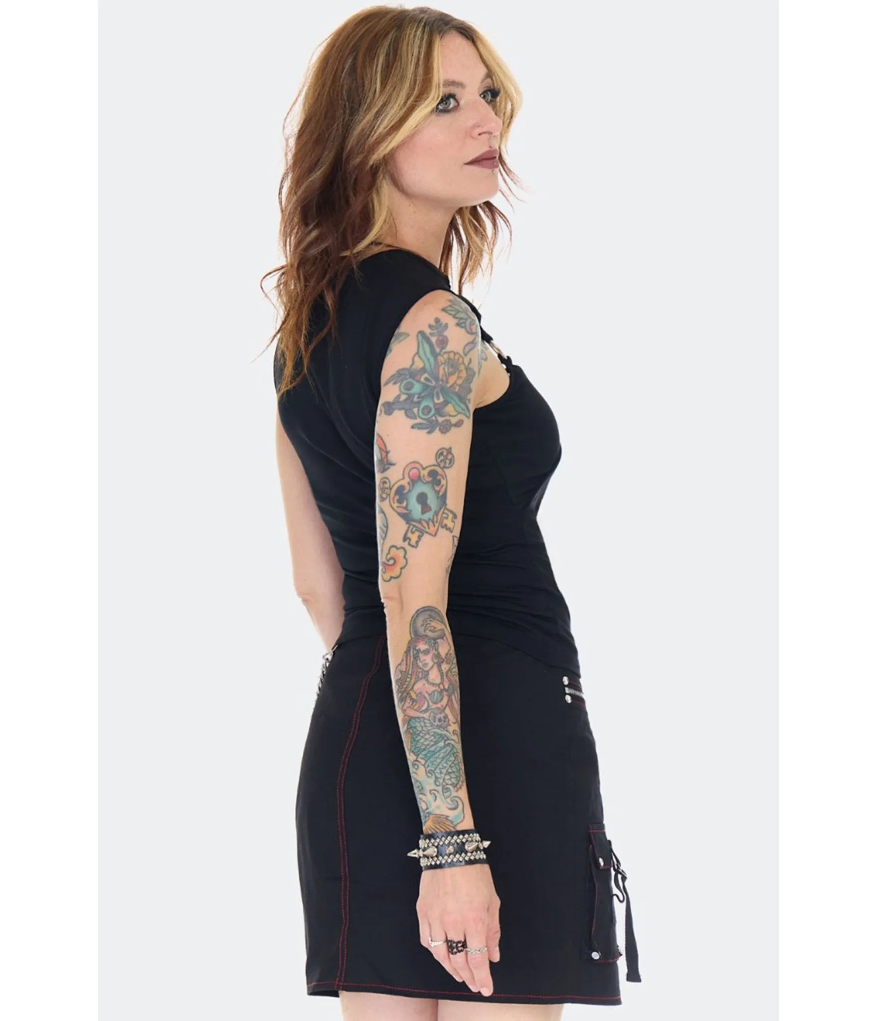 Jawbreaker Black O-Ring Cutout Knit Top sold by Unique Vintage product image thumbnail 3