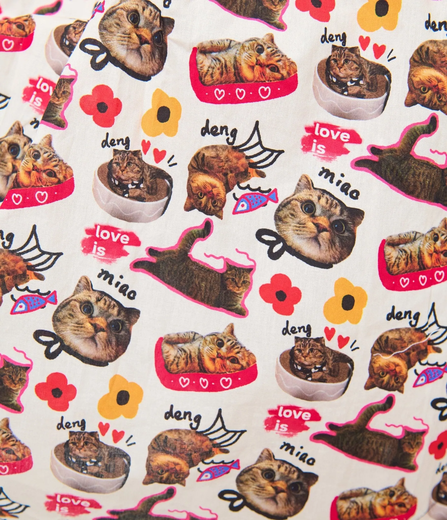 Unique Vintage Plus Size White Kitschy Cat Print Edith Swing Dress sold by Unique Vintage product image thumbnail 5