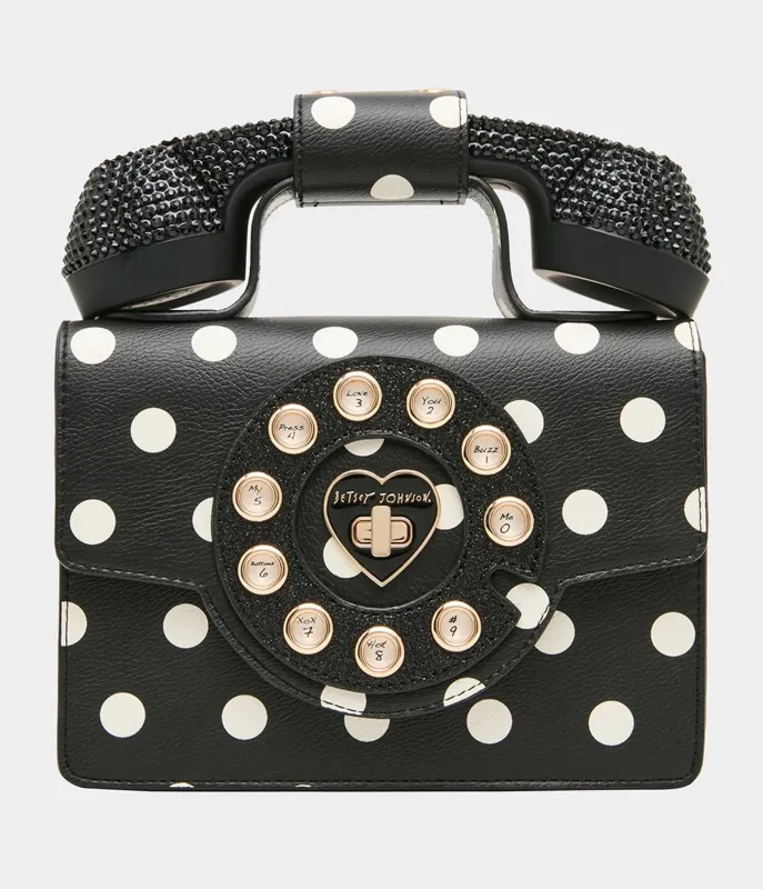 Betsey Johnson Miss Connection Phone Handbag made by Unique Vintage