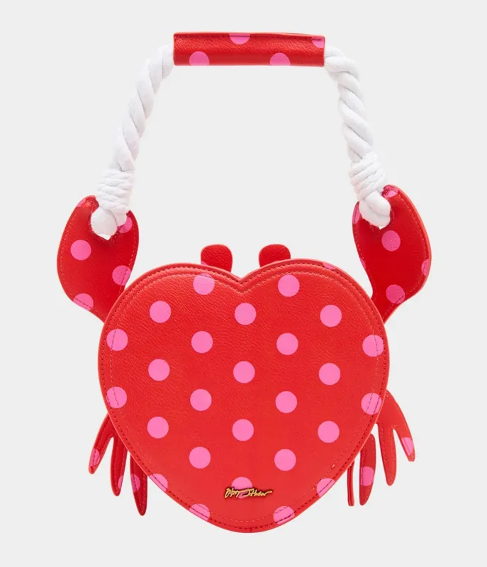 Betsey Johnson Red Shell Crab Handbag made by Unique Vintage