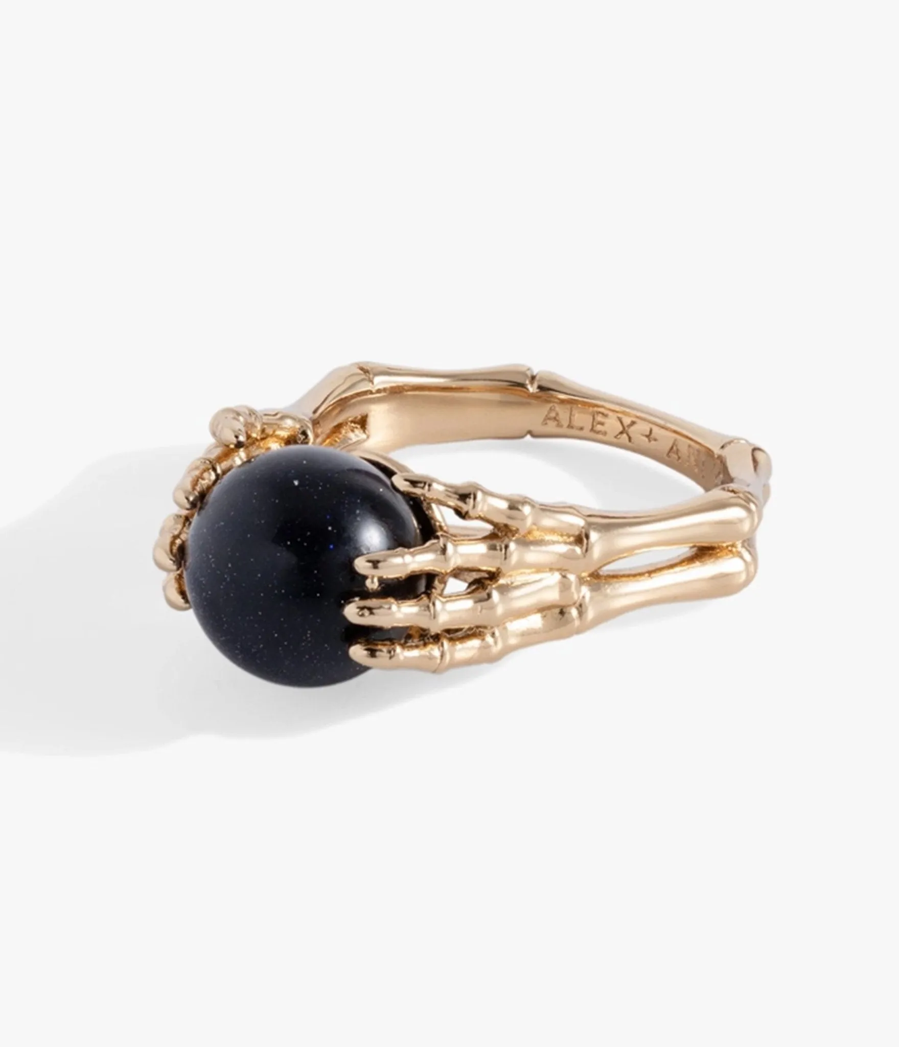 Gold Tone Skeleton Hand Statement Ring sold by Unique Vintage product image thumbnail 3