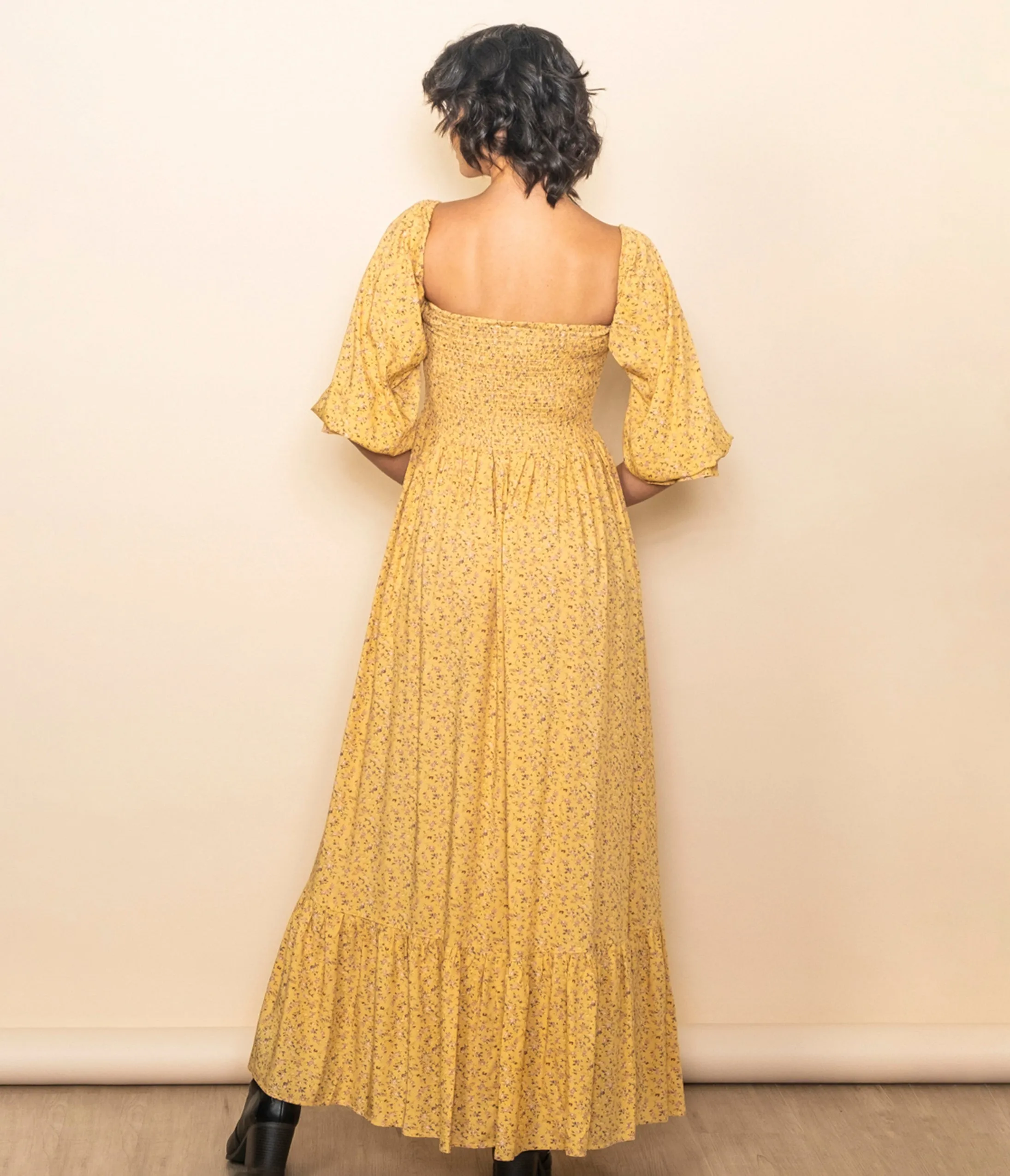 Dandelion Floral Flowy Maxi Dress sold by Unique Vintage product image thumbnail 2