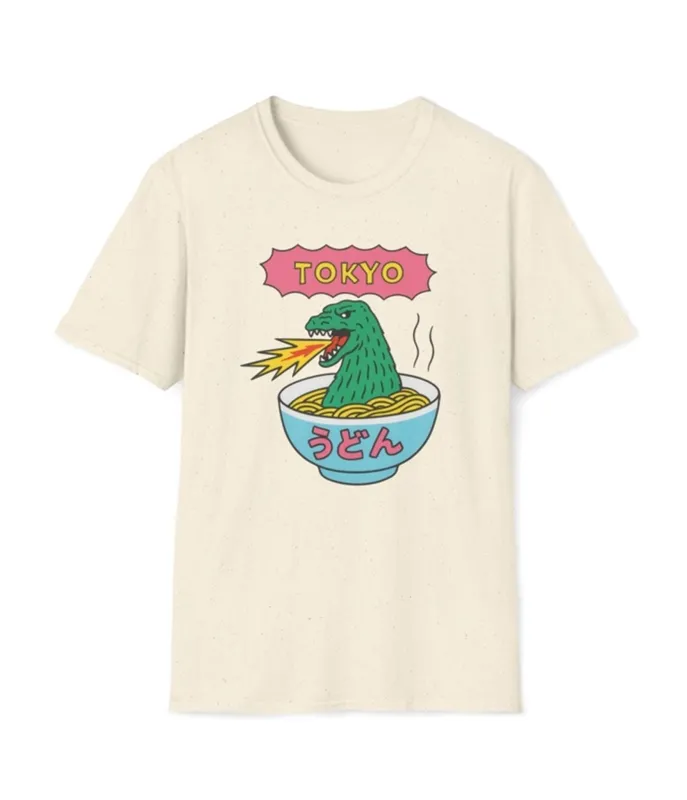 Cream Tokyo Ramen Monster Graphic Tee made by Unique Vintage