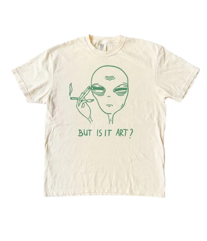 Ivory But Is It Art Alien T-Shirt made by Unique Vintage