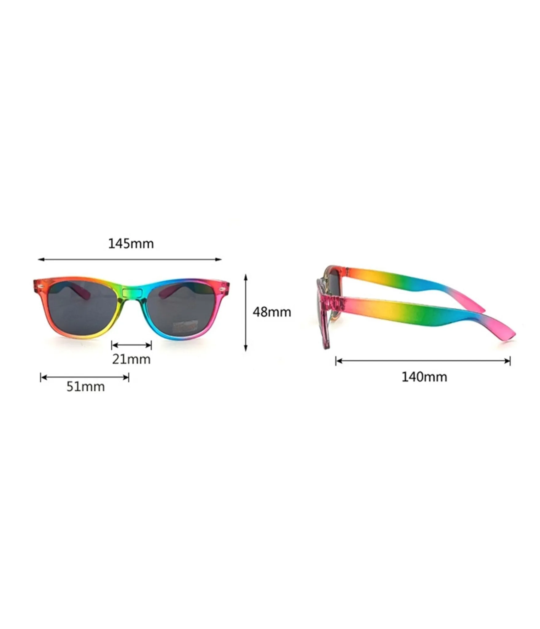 Rainbow Wayfarer Sunglasses sold by Unique Vintage product image thumbnail 5