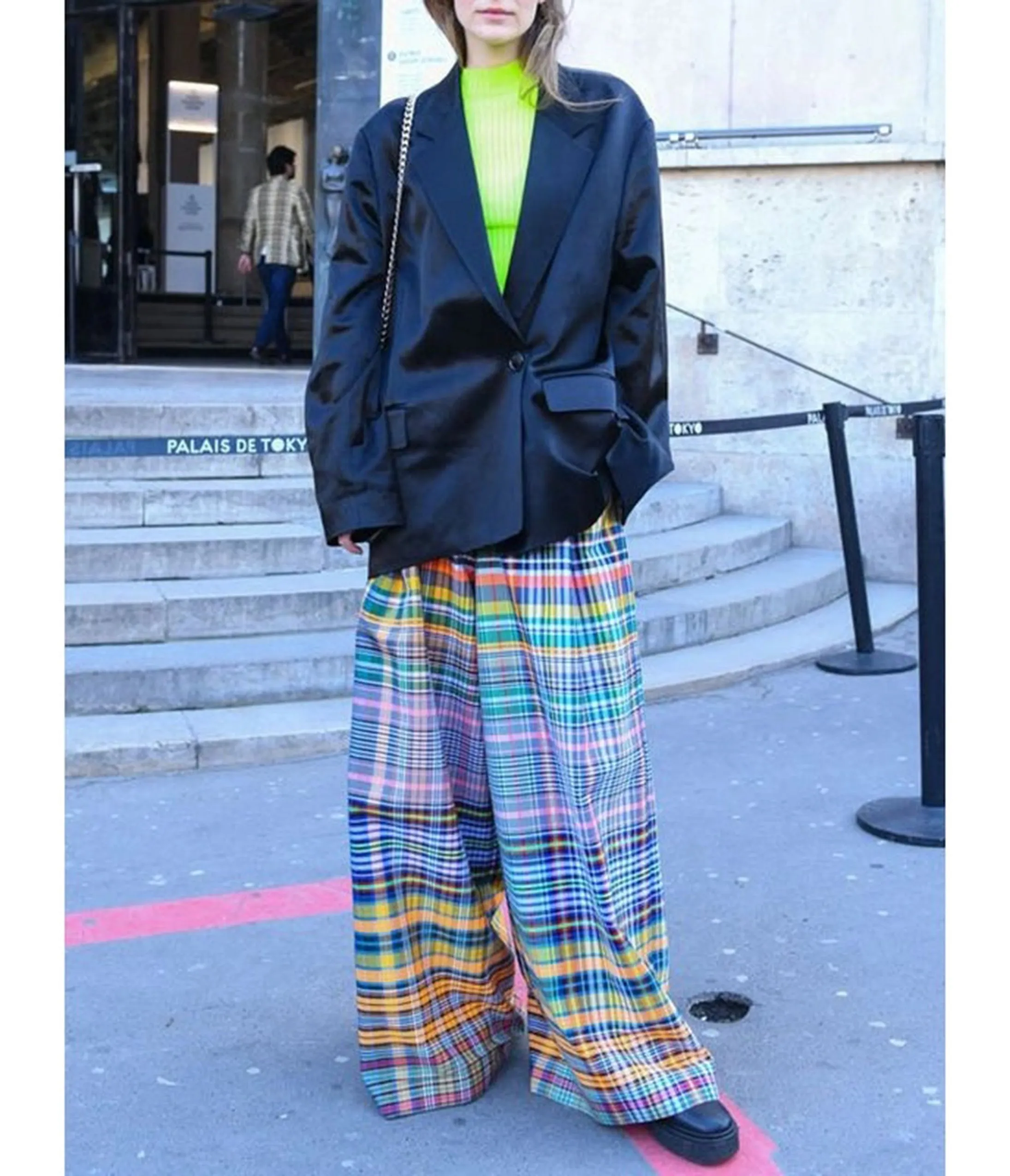 Multicolor Plaid Wide Leg Pants sold by Unique Vintage product image thumbnail 5