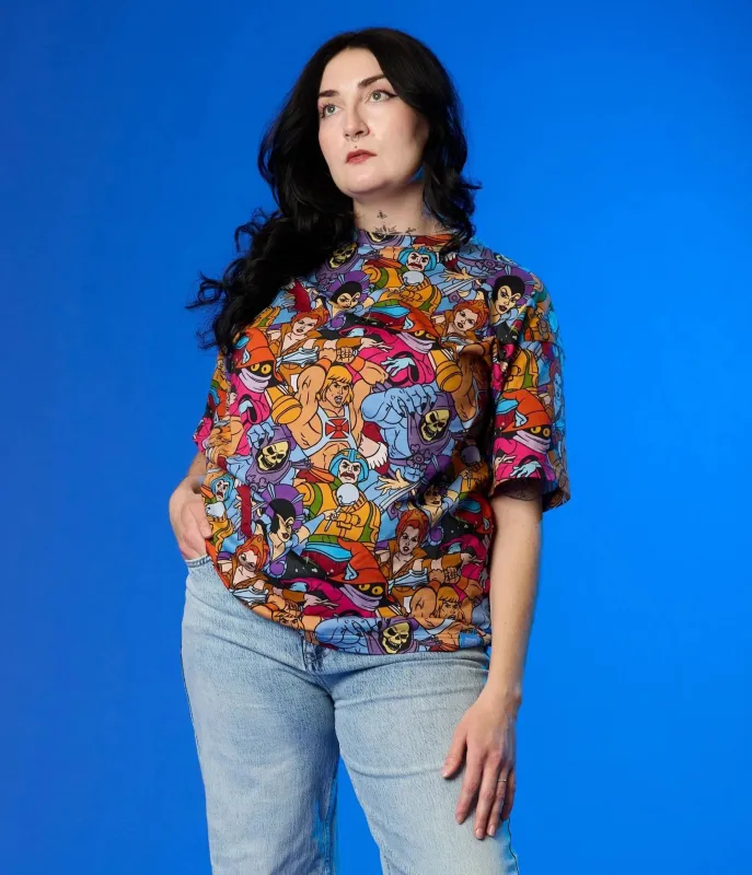 Cakeworthy Masters of the Universe All Over Print Unisex Graphic Tee made by Cakeworthy
