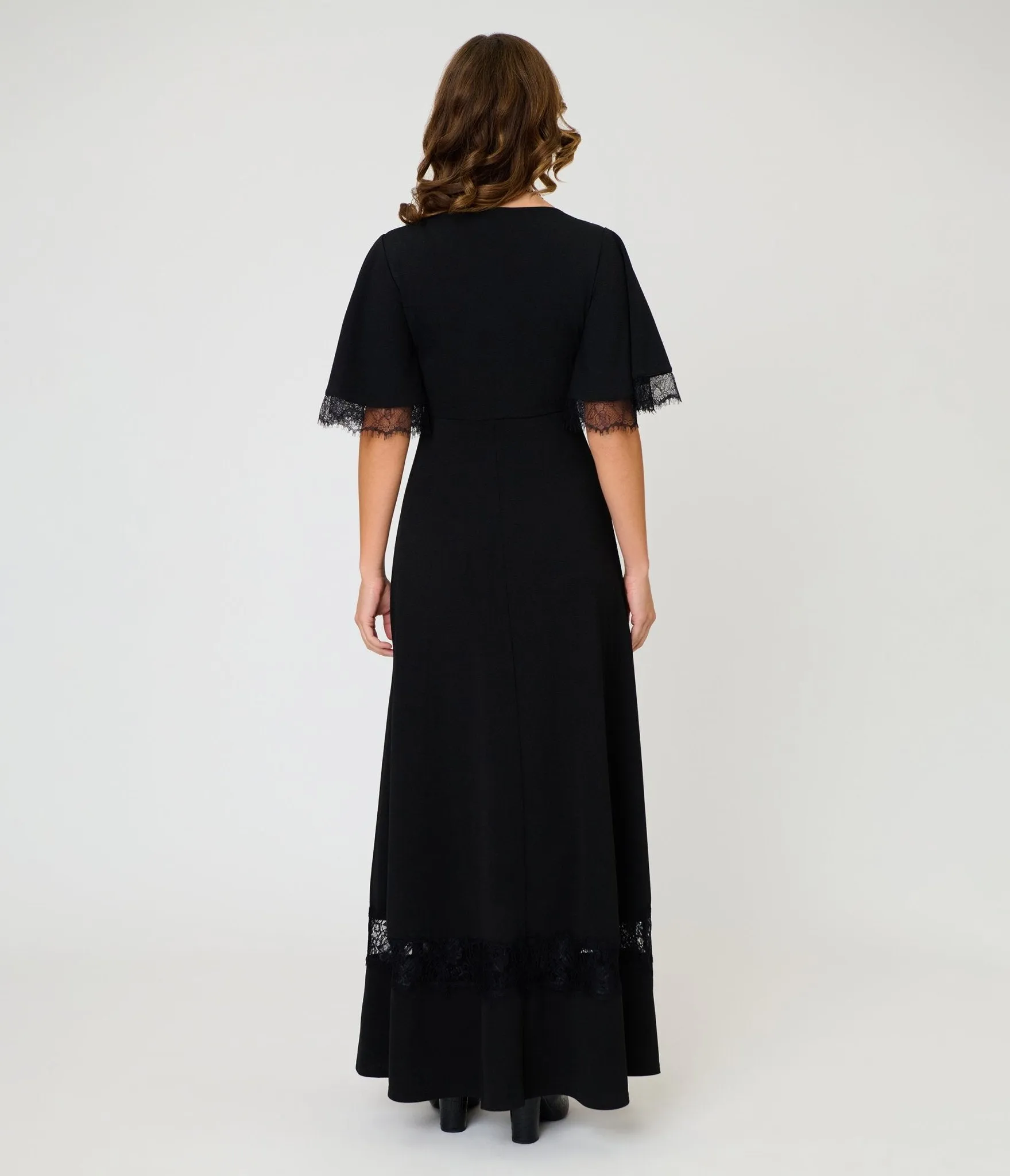 Smak Parlour Black Lace Inset Maxi Dress sold by Unique Vintage product image thumbnail 2