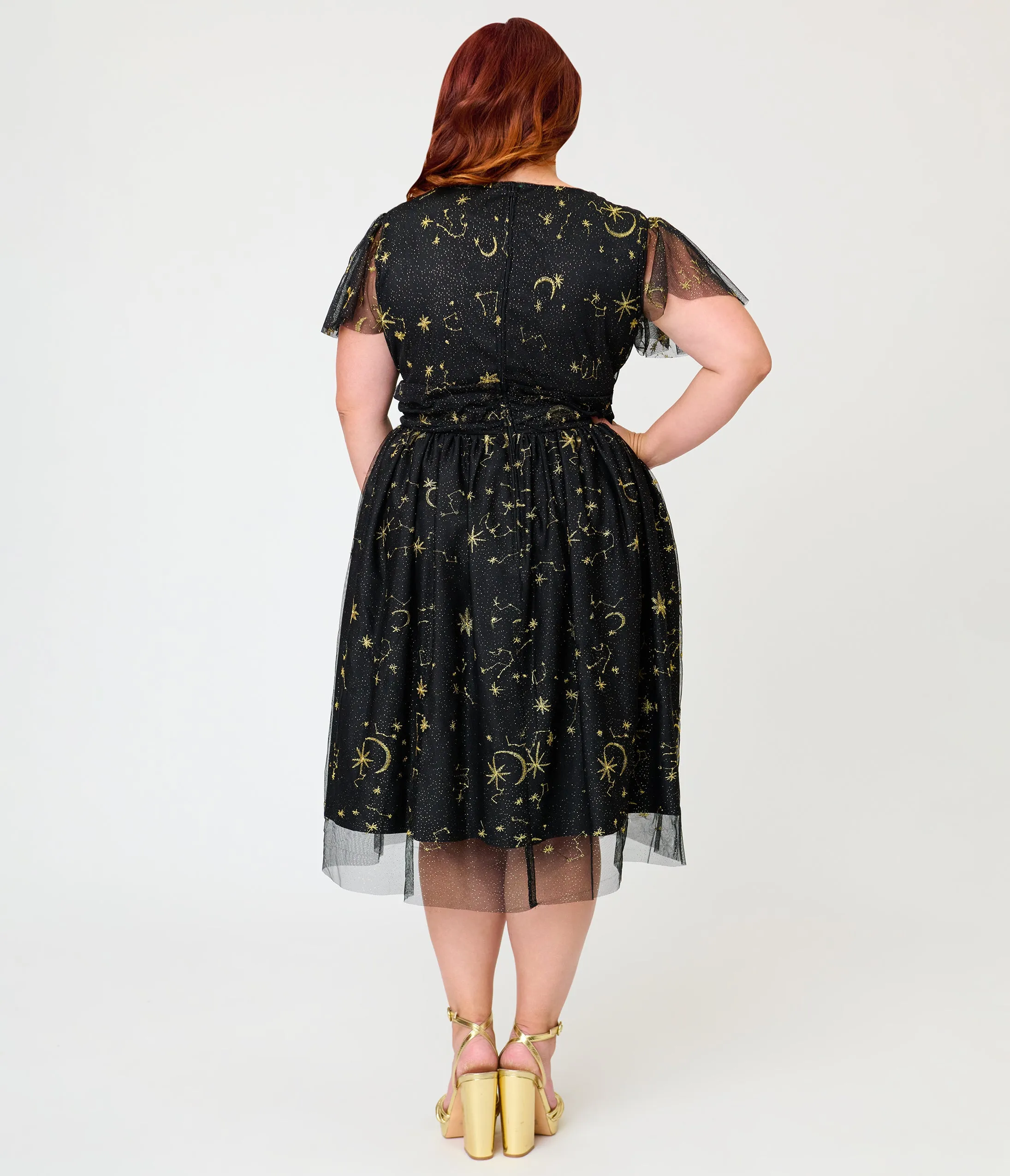 Magnolia Place Plus Size Black Celestial Midori Swing Dress sold by Unique Vintage product image thumbnail 2
