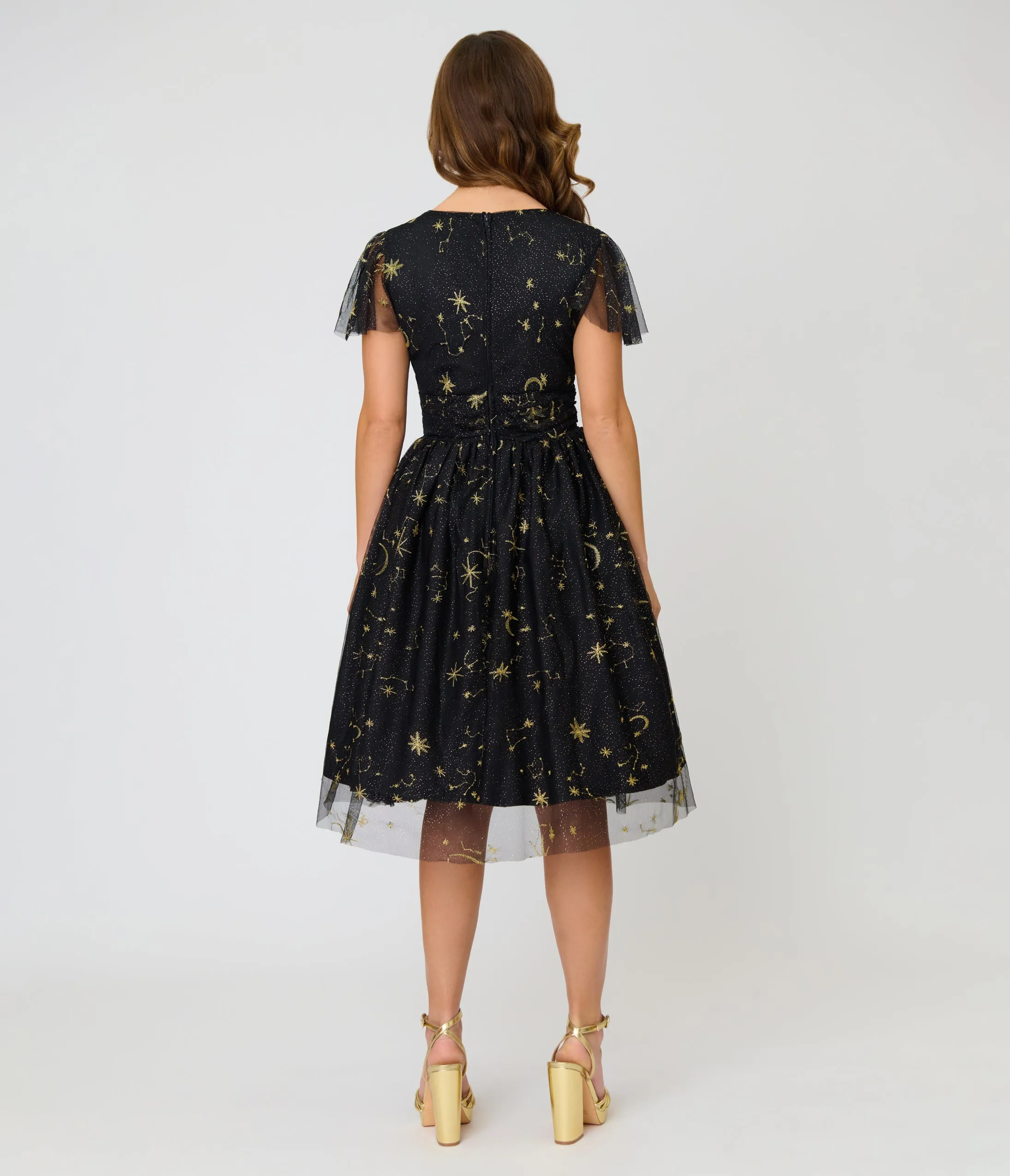 Magnolia Place Black Celestial Midori Swing Dress sold by Unique Vintage product image thumbnail 2