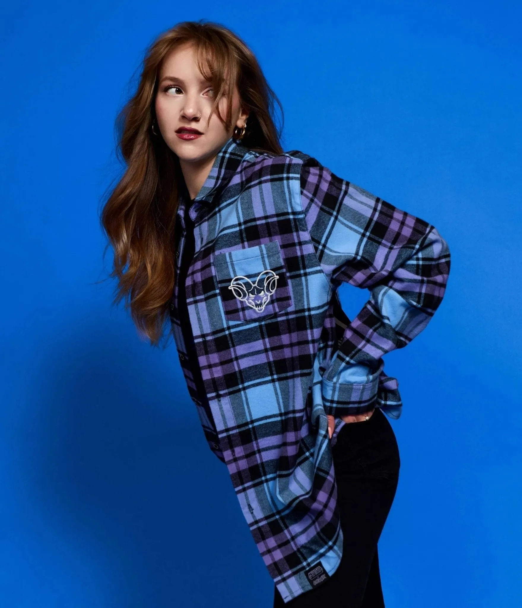 Cakeworthy Masters of the Universe Skeletor Flannel sold by Unique Vintage product image thumbnail 5