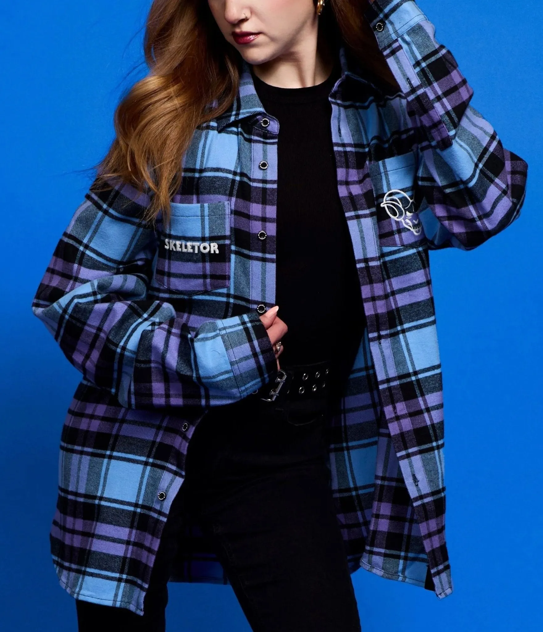 Cakeworthy Masters of the Universe Skeletor Flannel sold by Unique Vintage product image thumbnail 4