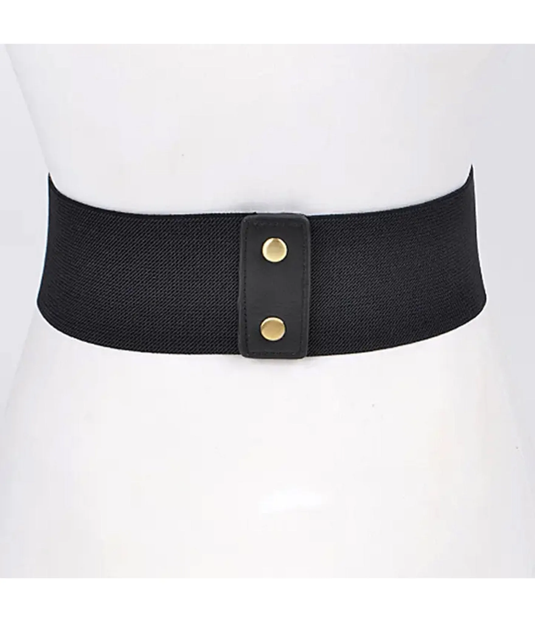 Black Faux Leather Lace Up Corset Belt sold by Unique Vintage product image thumbnail 2