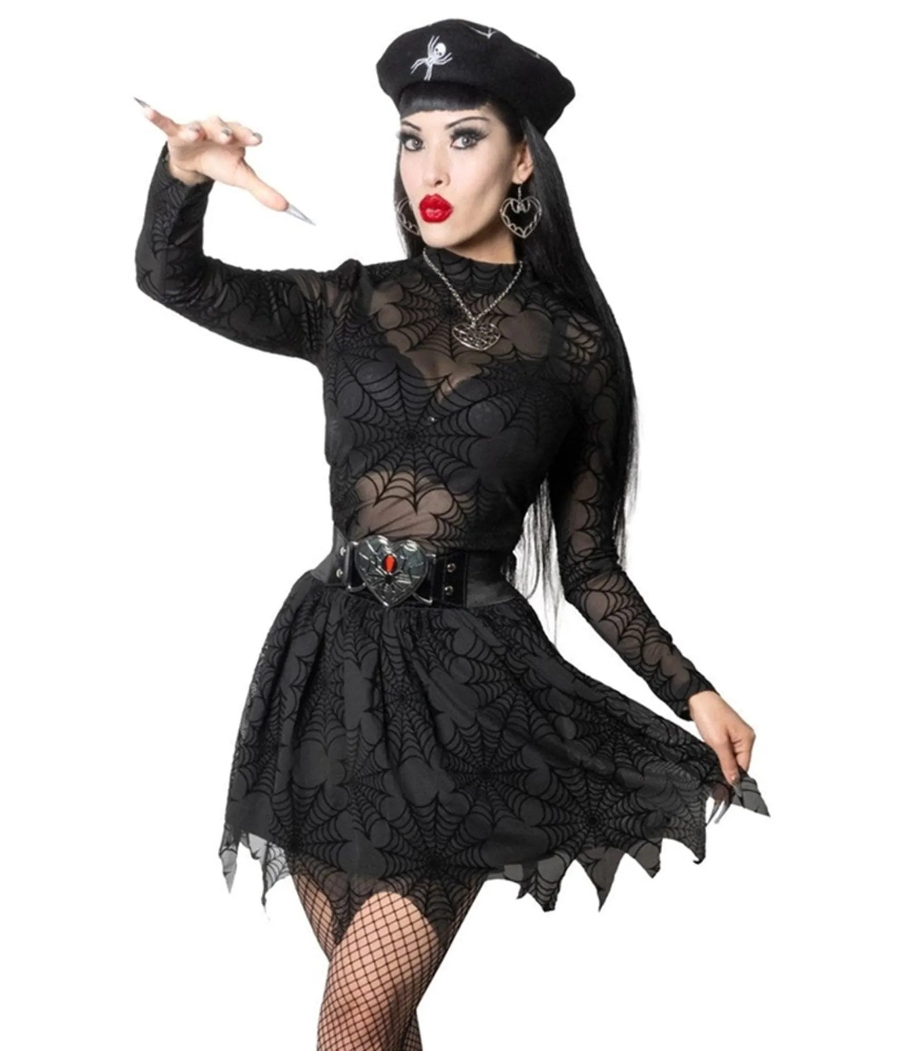 Black Spiderweb Mesh Top sold by Unique Vintage product image thumbnail 4