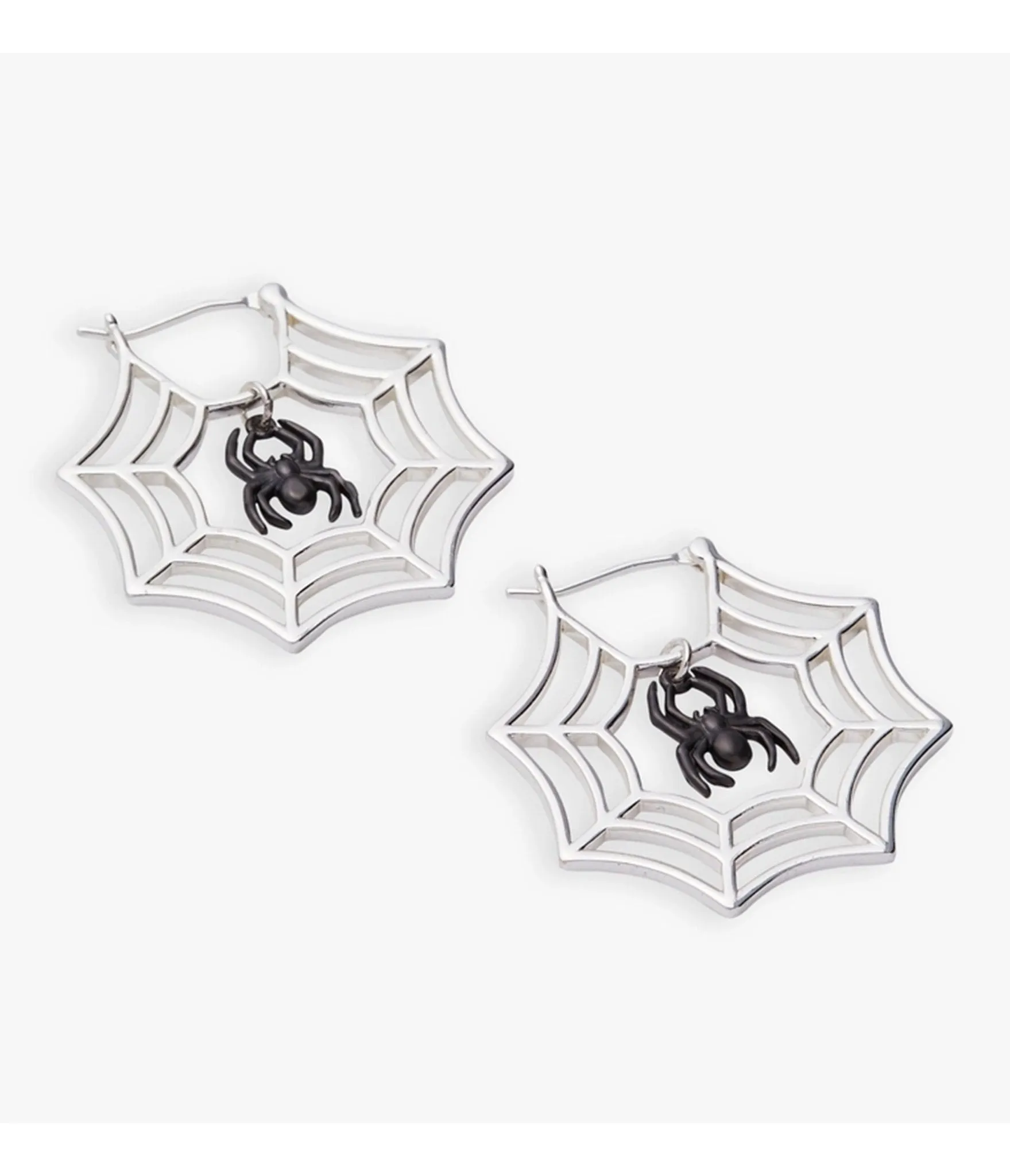 Glow-in-the-Dark Spider Web Hoop Earrings sold by Unique Vintage product image thumbnail 3