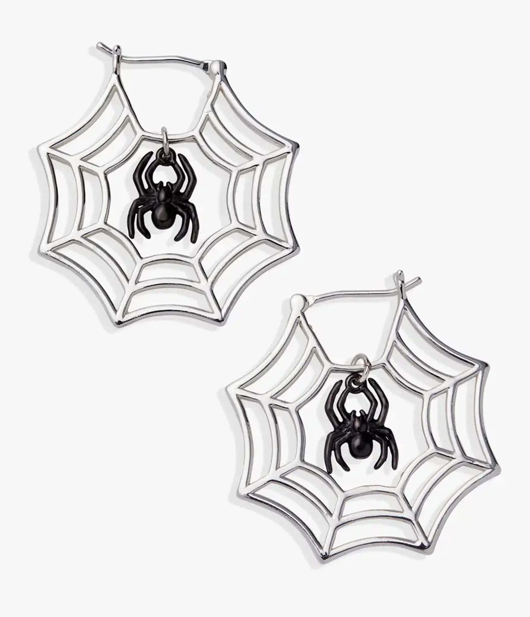 Glow-in-the-Dark Spider Web Hoop Earrings sold by Unique Vintage product image thumbnail 2
