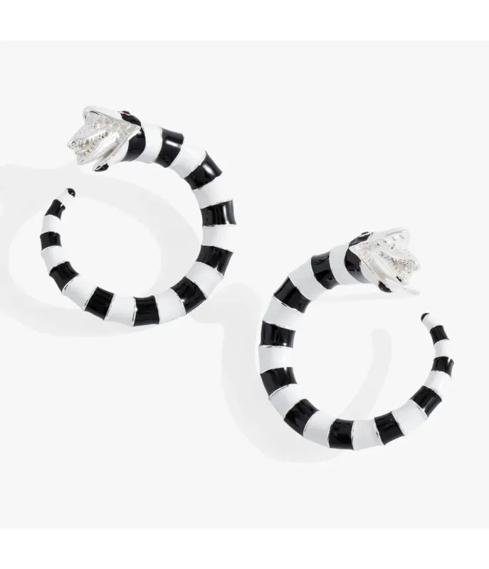 Beetlejuice Sandworm Loop Earrings made by Unique Vintage