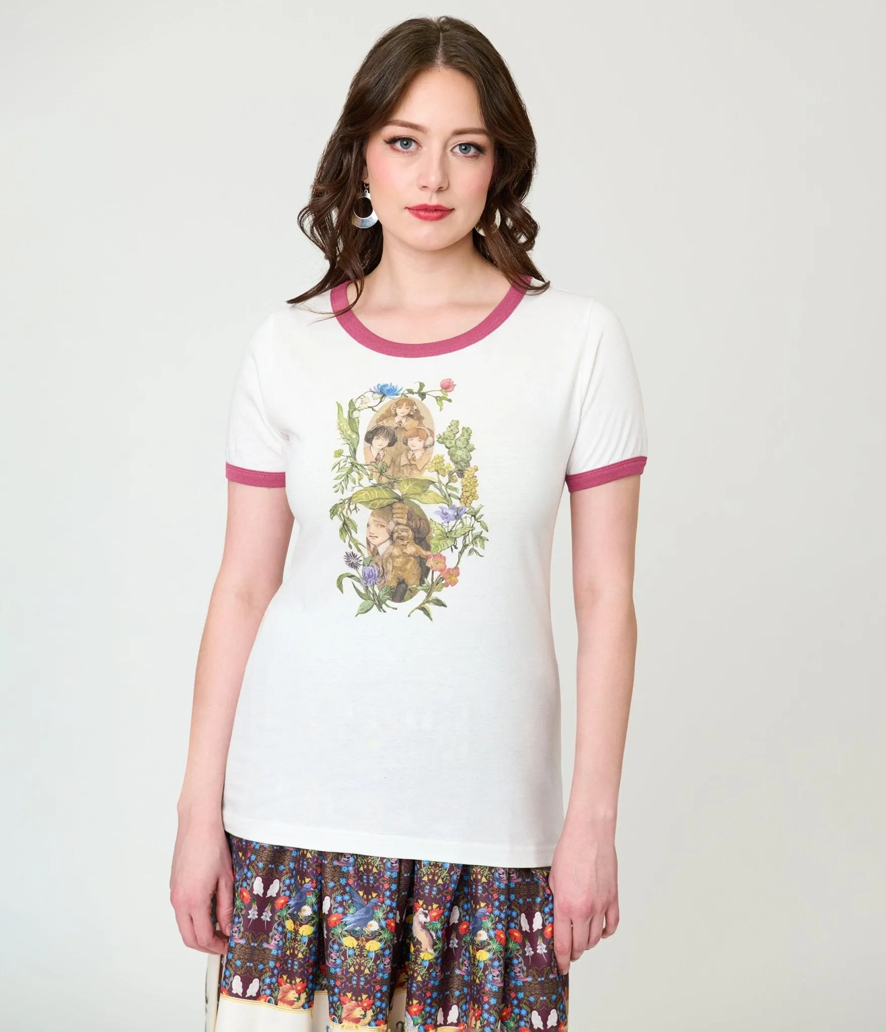 Harry Potter x Unique Vintage Herbology Print Ringer Graphic Tee sold by Unique Vintage product image thumbnail 3