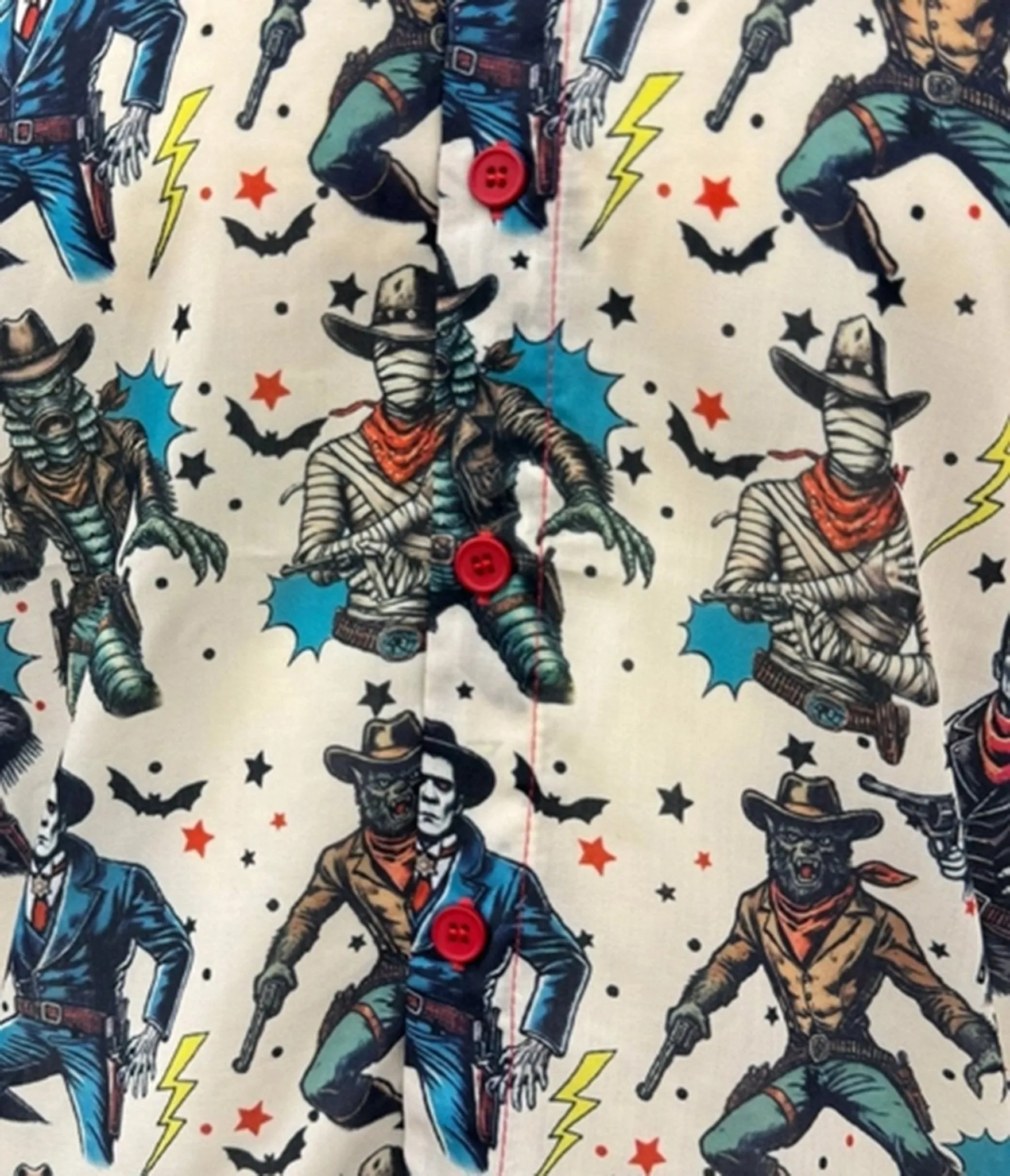 Y'allternative Collection Classic Monsters Button-Up Shirt sold by Unique Vintage product image thumbnail 2