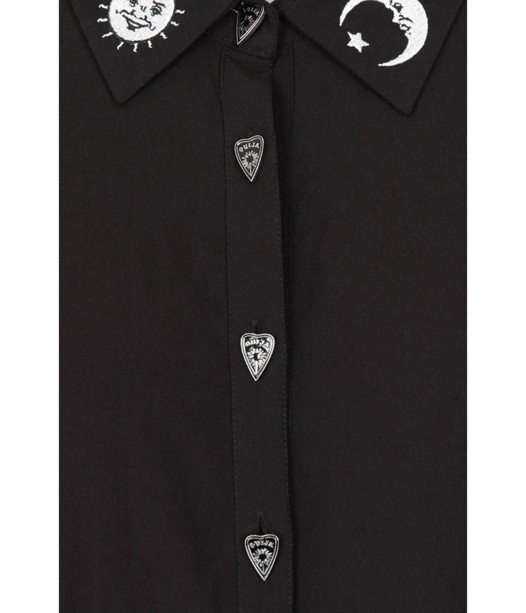 Hell Bunny Black Celestial Embroidered Samara Blouse sold by Unique Vintage product image thumbnail 3