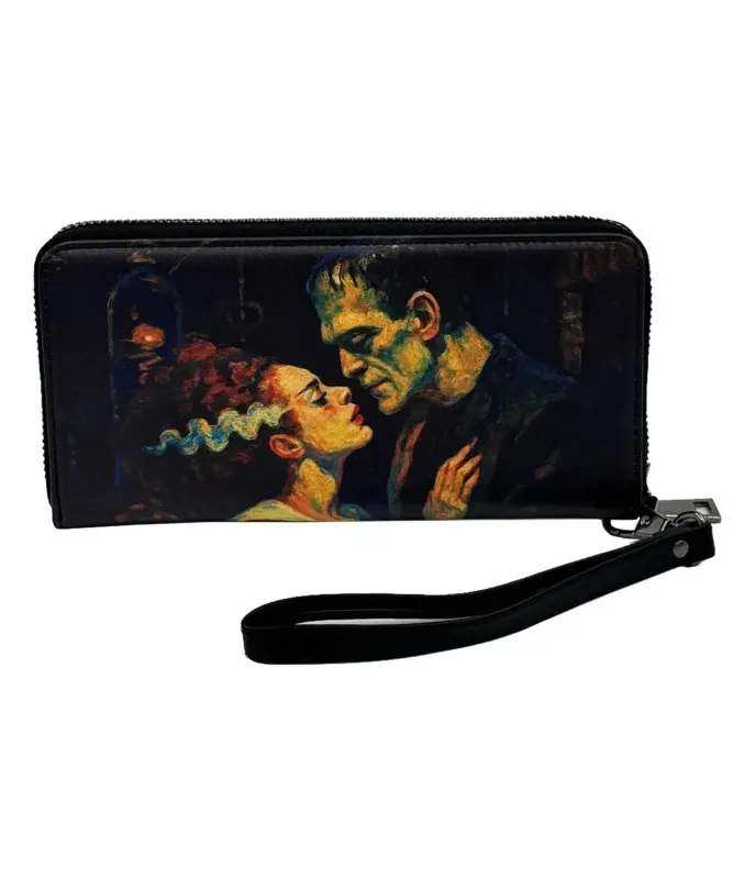 Black Frankenstein and Bride Wallet made by Unique Vintage