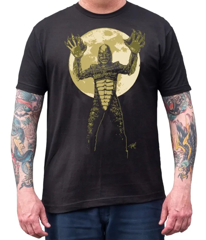 Full Moon Creature from the Black Lagoon Mens Graphic Tee made by Unique Vintage