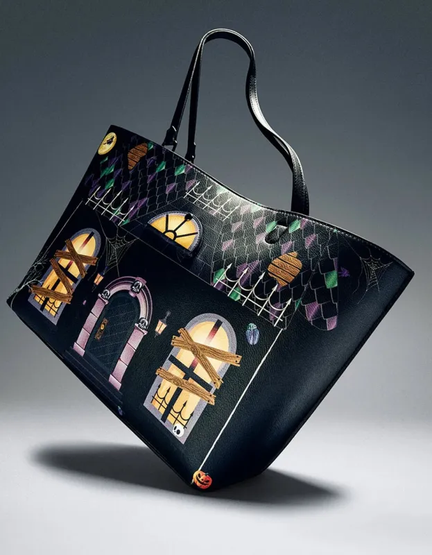 Betsey Johnson Black Boo & Breakfast Haunted House Tote made by Betsey Johnson